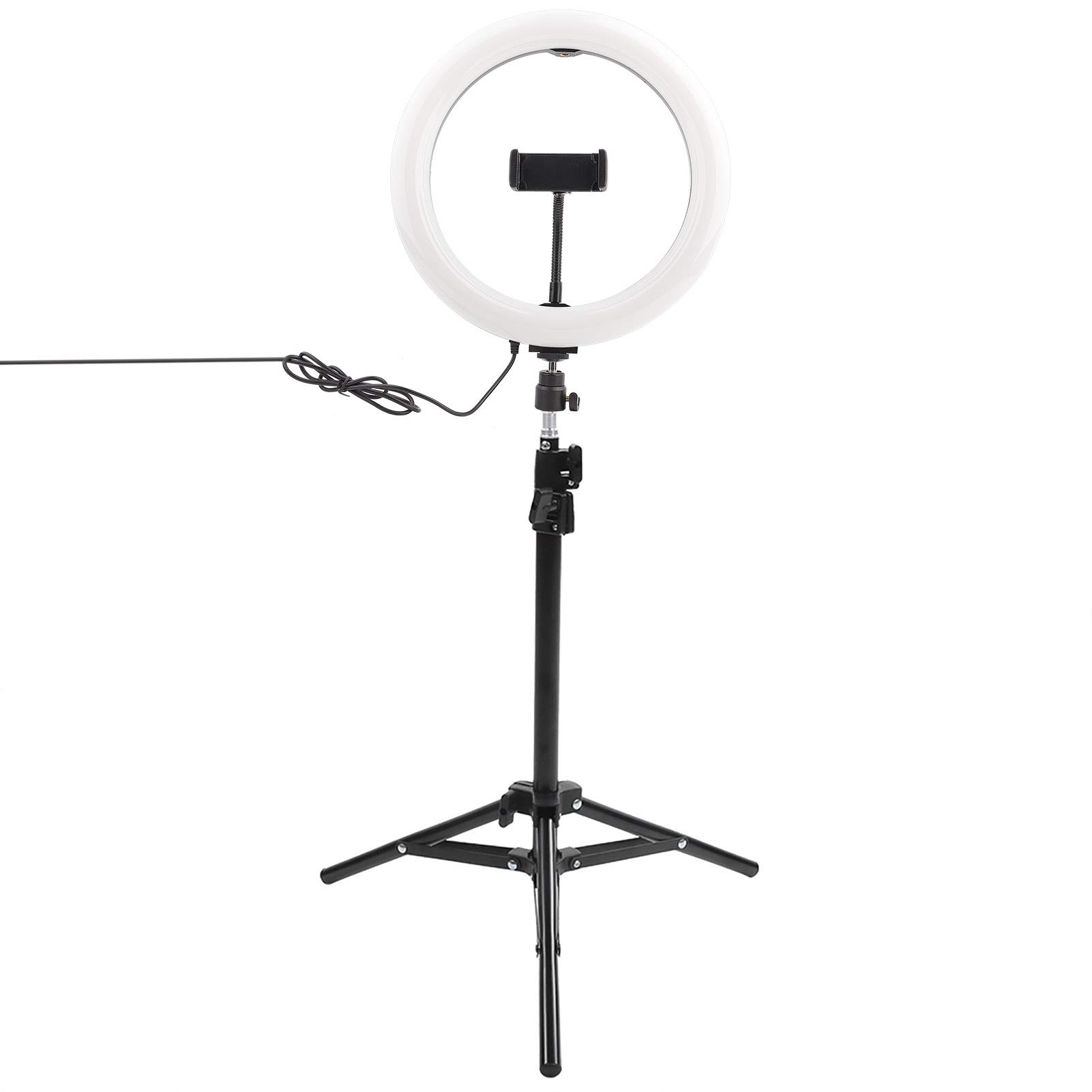 10in LED Ring Light Kit with Stand & Phone Clip - 3200K-6500K Dimmable Selfie Light for YouTube, TikTok, Instagram - Perfect for Vlogging, Makeup, Live Streaming & Photography