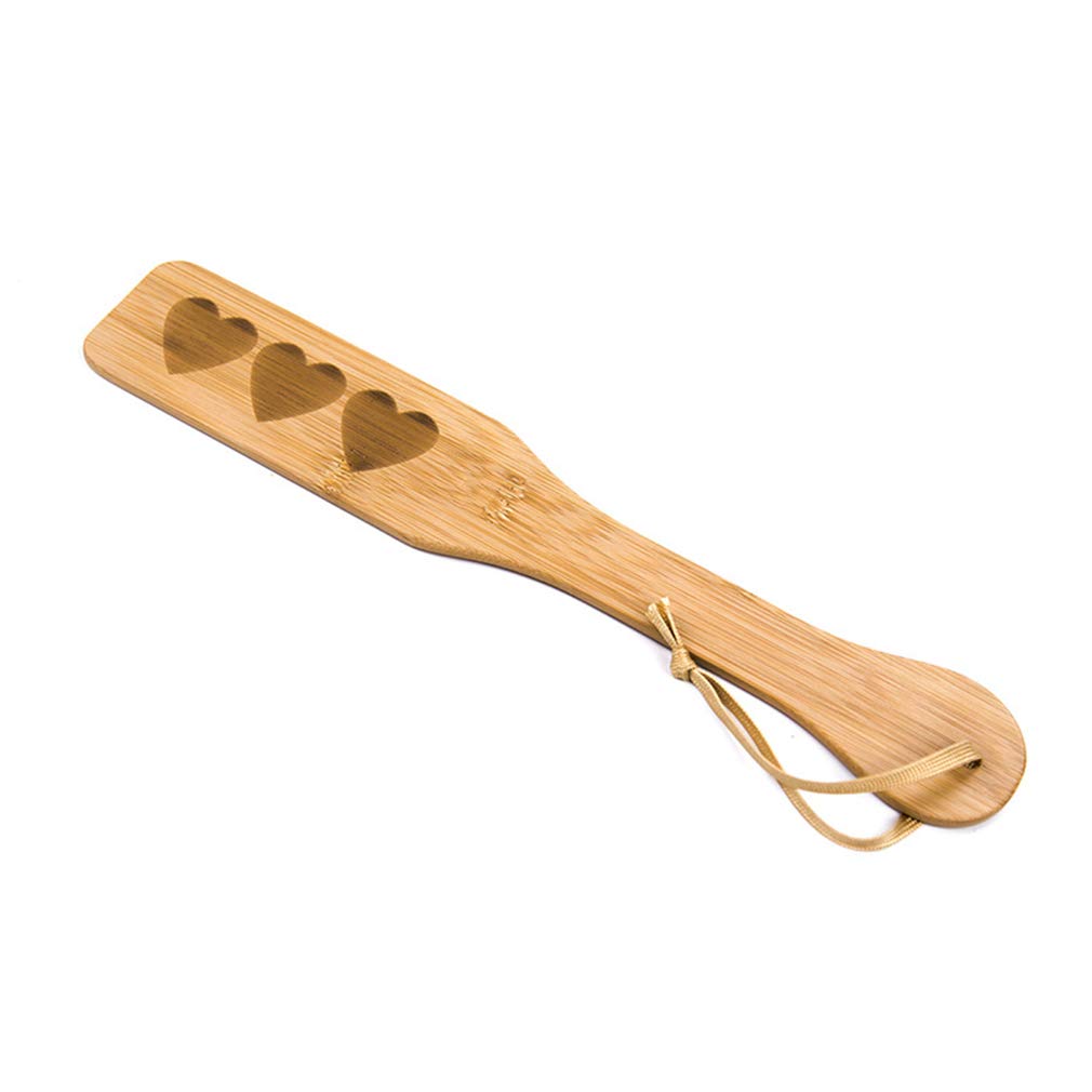 Premium 12.5 Inch Bamboo Spanking Paddle for Adults - Heart-Shaped BDSM Toy for Sensual Play & Couples Bonding - Perfect for Spanking Games, Role Play & Intimate Moments