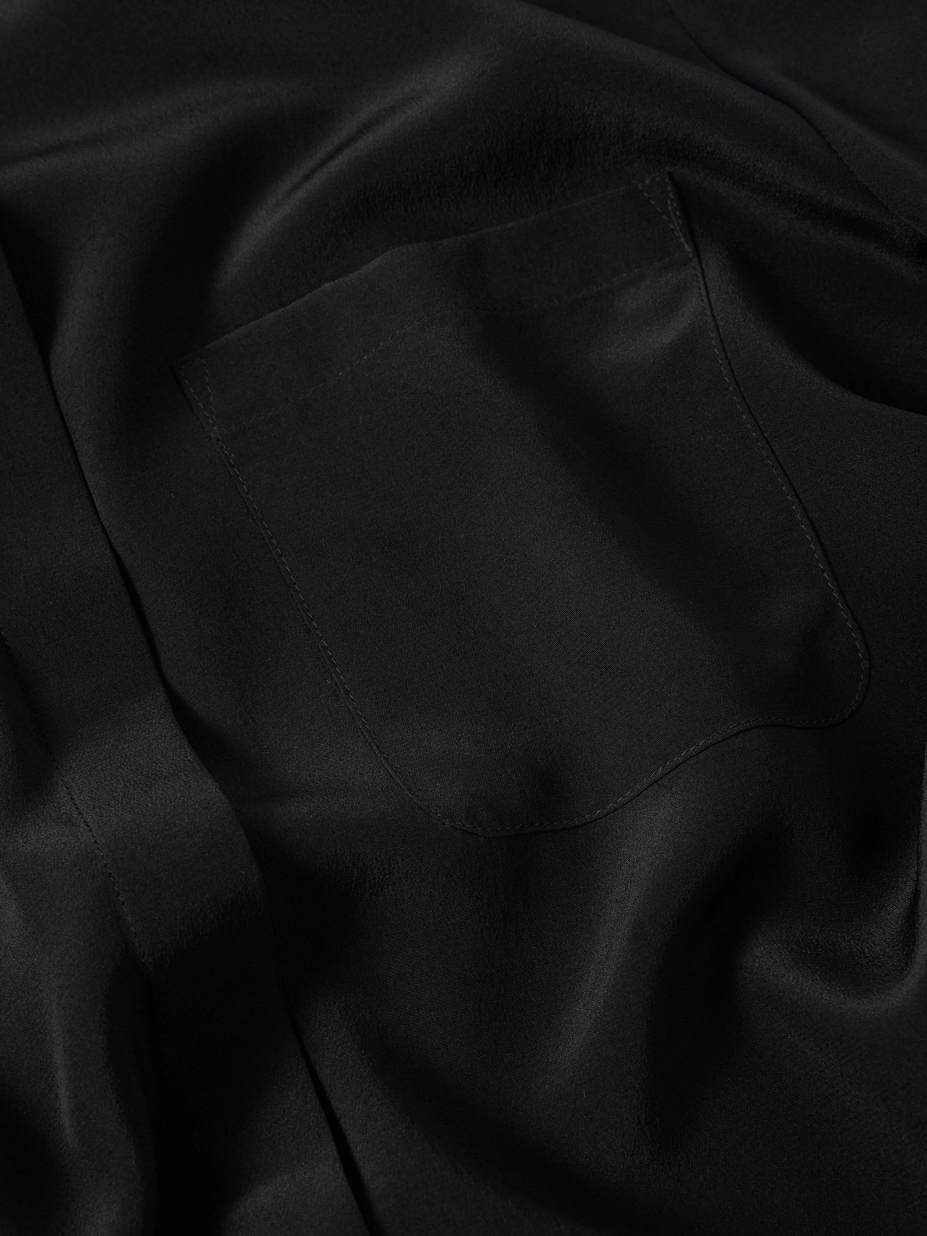 Premium Silk Long Sleeve Shirt for Women - Soft & Breathable Black Blouse - Perfect for Office Wear, Evening Outfits & Special Occasions