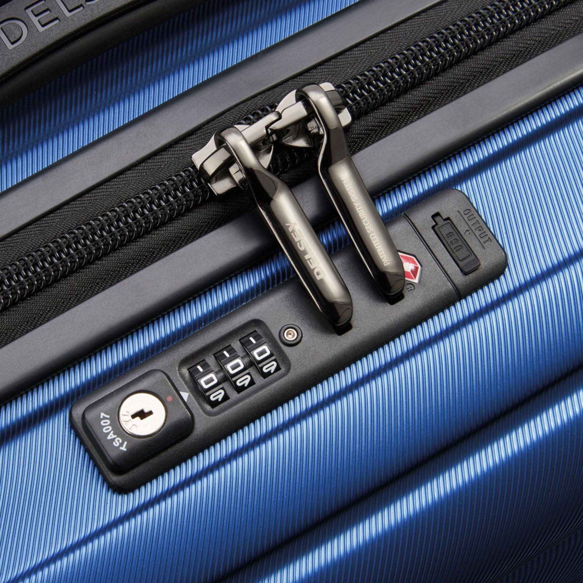 Delsey Paris Shadow 5.0 21.6-Inch Expandable Carry-On Luggage with 4 Double Spinner Wheels - Blue | Perfect for Business Travel & Weekend Getaways