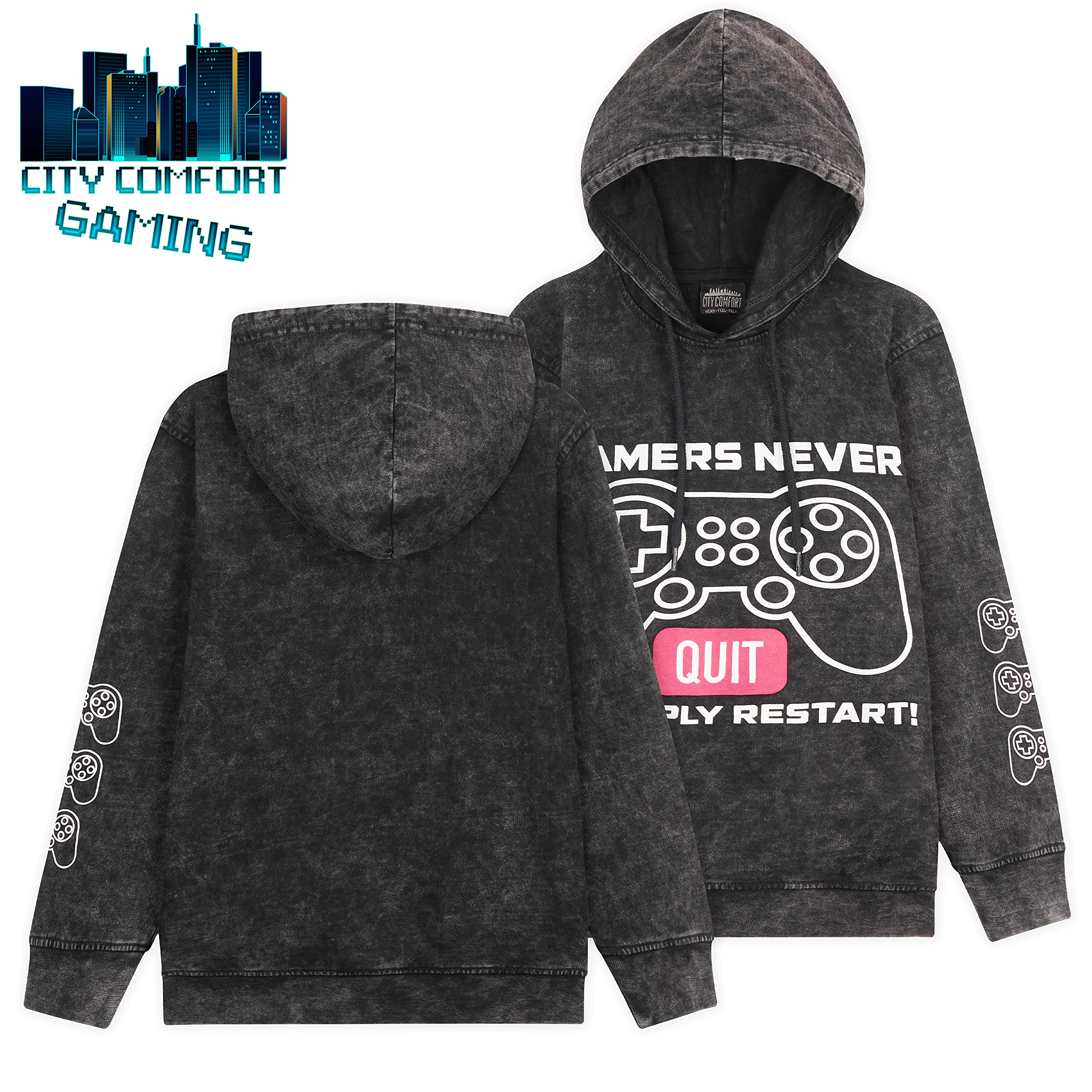 CityComfort Boys Tracksuit Set - Gaming Hoodie & Joggers for Kids Ages 4-16 | Comfortable Athletic Wear for School, Playdates & Video Gaming Sessions