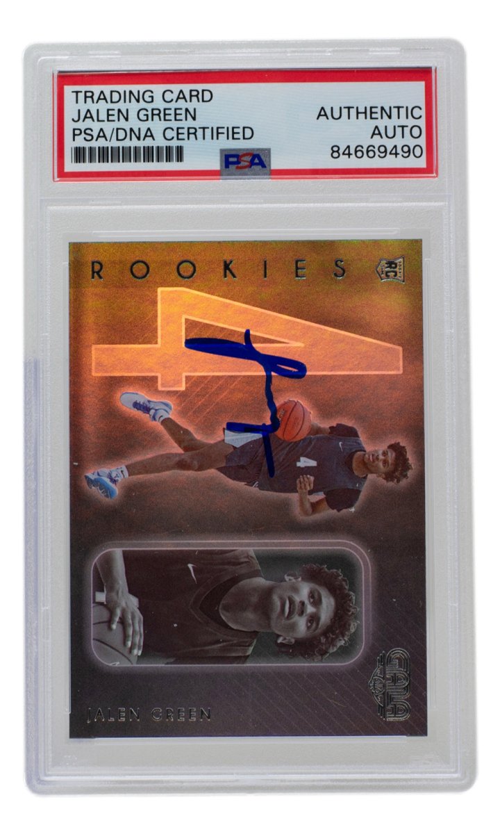 Jalen Green Autographed 2021 Panini Chronicles Gala Rookie Card #184 PSA/DNA Certified - Houston Rockets Memorabilia for Collectors & Basketball Fans