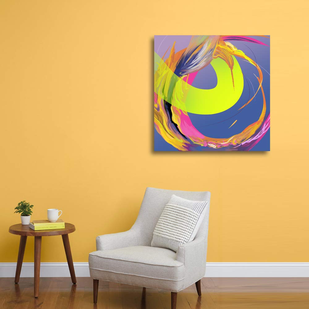 IDEA4WALL Abstract Canvas Wall Art - 12x12 Inch Framed Modern Painting for Living Room, Bedroom & Office Decor | Home Prints & Wall Decorations