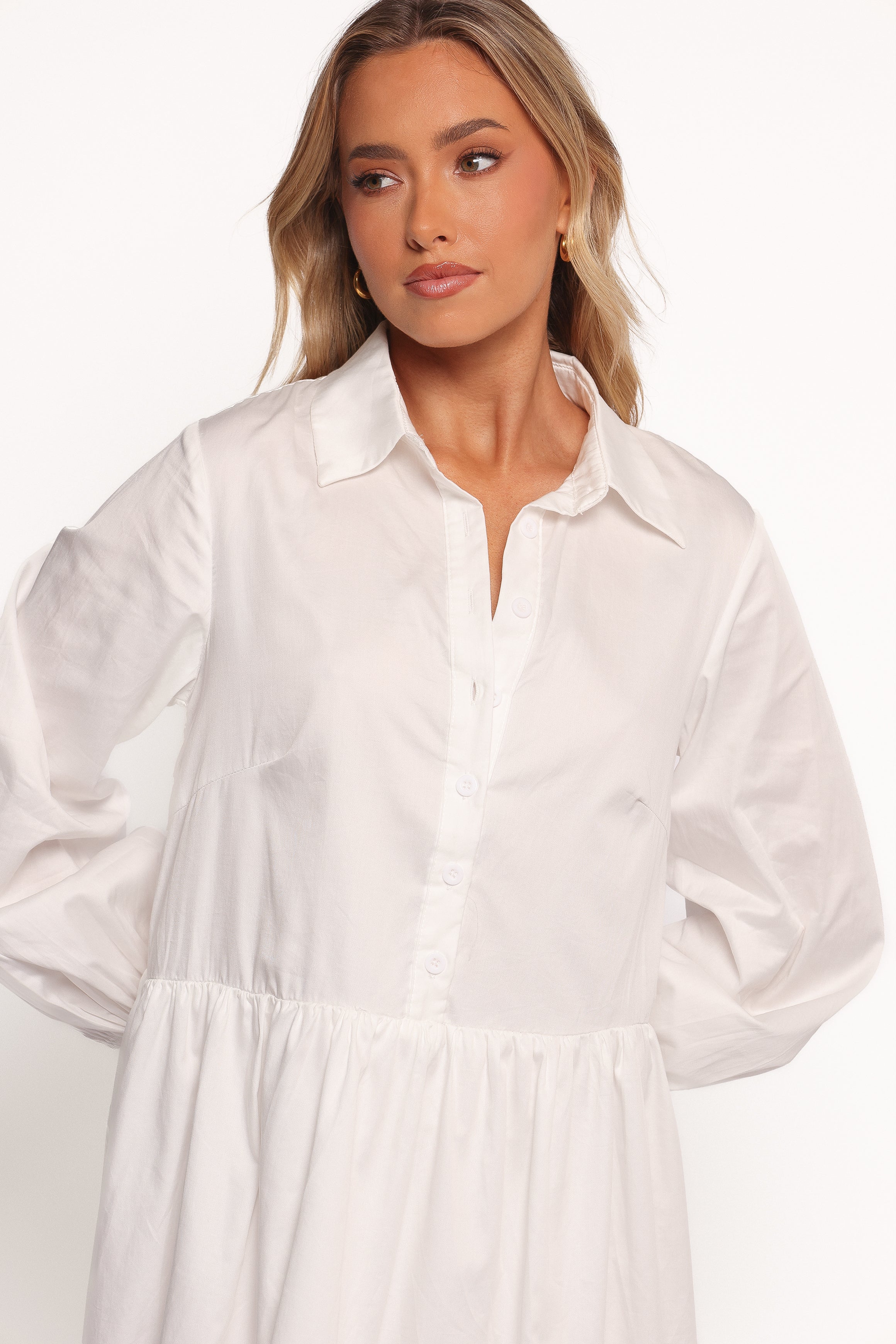 Carlotta Women's Long Sleeve Mini Dress - Elegant White Party Cocktail Dress for Evening Events, Date Night & Special Occasions