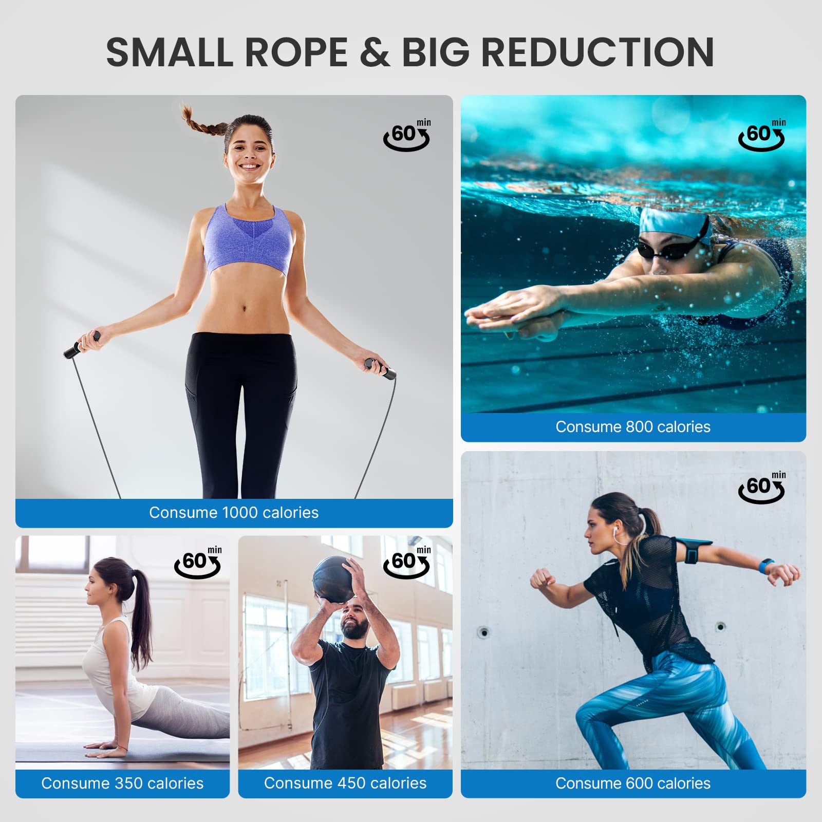 RENPHO Smart Digital Tape Measure with Bluetooth App & Smart Jump Rope - Fitness Tracking for Weight Loss, Body Measurements & Workout Progress (Ideal for Home Gym, Personal Training & Health Monitoring)