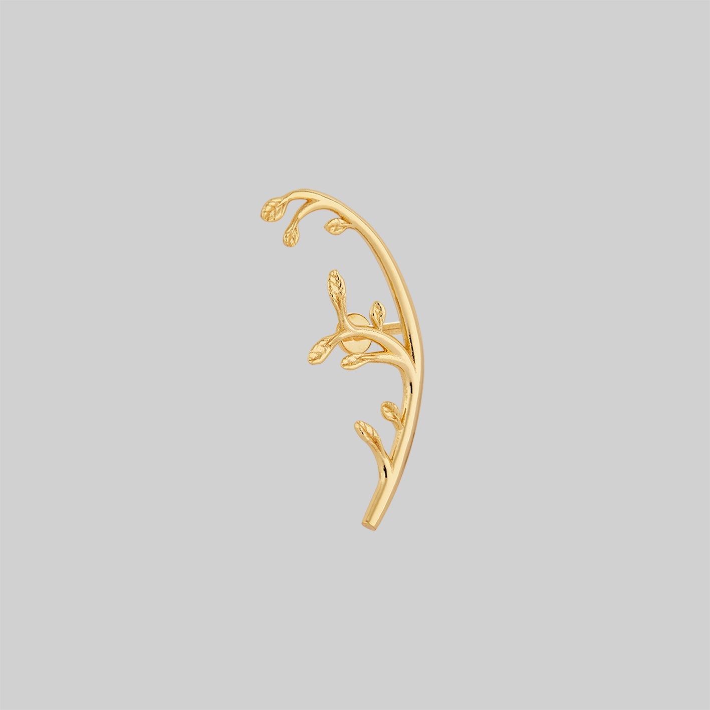 VENETIA Delicate Leaf Vine Stud Earrings - 14K Gold Plated Dainty Floral Earrings for Women, Perfect for Weddings, Parties & Everyday Elegance