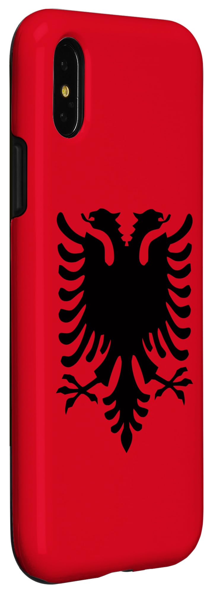 iPhone X/XS Case with Albanian Vertical Flag Design - Durable Protective Cover for Travel, National Pride & Everyday Use