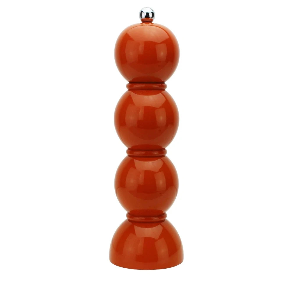 Premium Orange Bobbin Salt and Pepper Grinder Set - Adjustable Ceramic Spice Mill for Kitchen, Dining Table & BBQ - Perfect for Home, Restaurant, or Gift Giving
