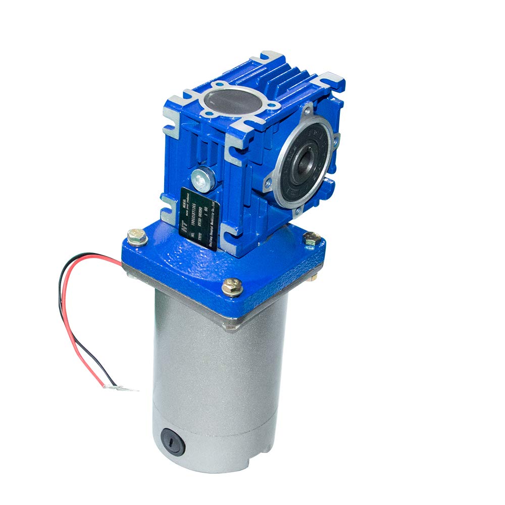 12V DC High Torque Worm Gear Motor - 22RPM, 120W Power, 80:1 Gear Ratio for Industrial Automation, Robotics, and DIY Projects