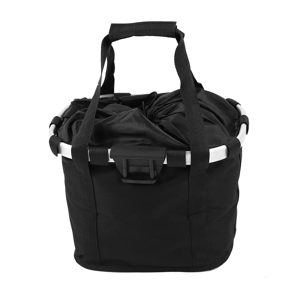 Omabeta Detachable Durable Bike Basket for Women & Men - Waterproof Bicycle Front Basket with Easy Installation - Perfect for Groceries, Picnics & Commuting (Black)