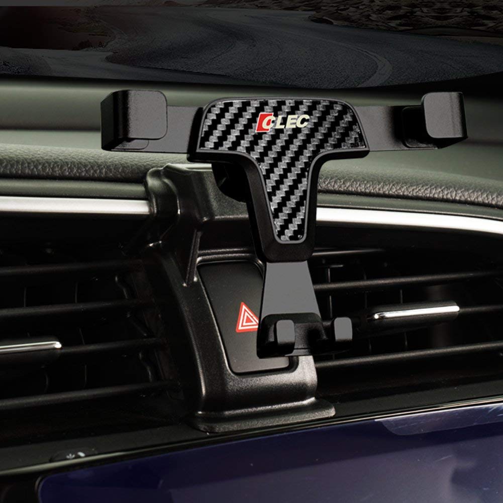 BEERTE Car Phone Mount for Honda Civic 2016-2021 - Adjustable Air Vent & Dashboard Gravity Phone Holder with Carbon Fiber Design - Universal Smartphone Car Mount for Safe Driving & Navigation