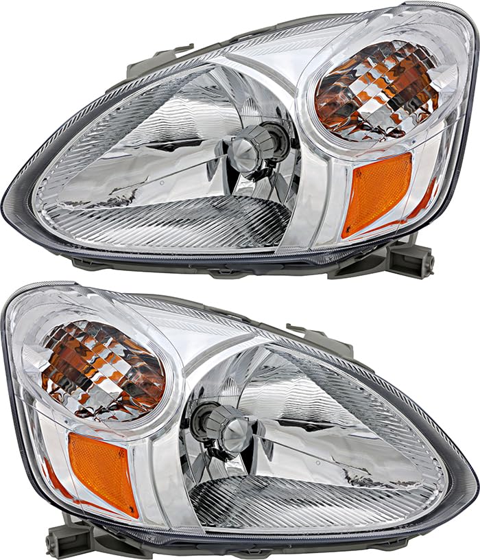 Toyota Echo Headlights Replacement Set - Compatible with 2003 2004 2005 Models - Halogen Driver & Passenger Side Lamps - Perfect for Night Driving & Auto Restoration Projects