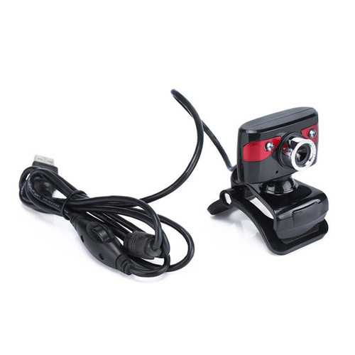 A886 360° Rotating HD Webcam with 12MP Resolution & Dual LED Lights for PC/Laptop - Perfect for Video Conferencing, Online Classes, and Live Streaming