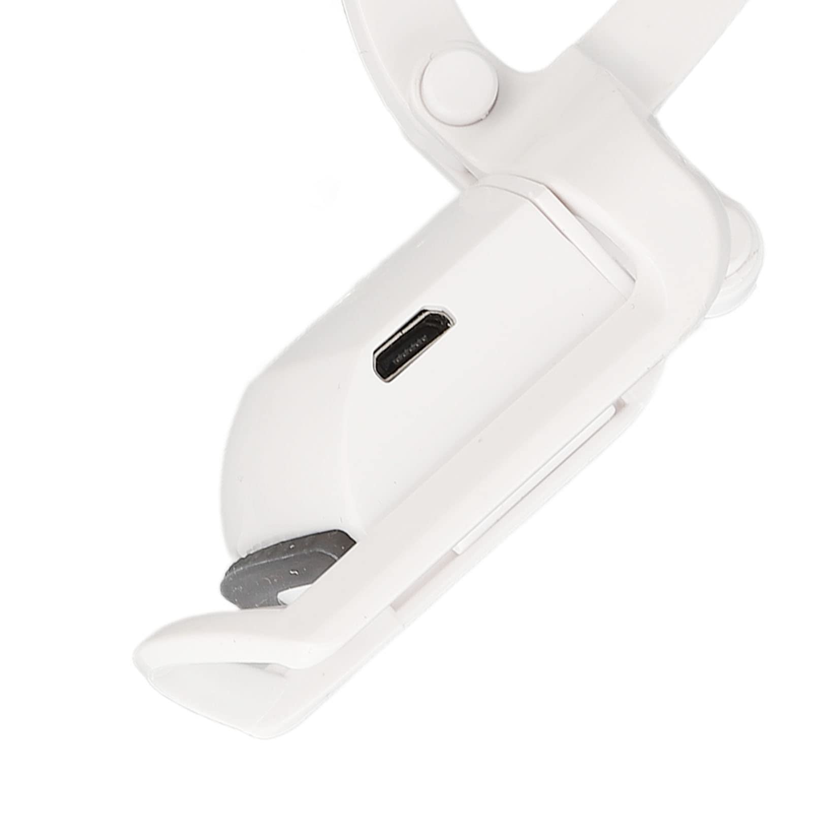 Rechargeable Heated Eyelash Curler with USB-C - 2 Temperature Settings for Perfect Lashes | Portable Electric Lash Curler for Home & Travel (White) | Great for Daily Makeup & Special Occasions