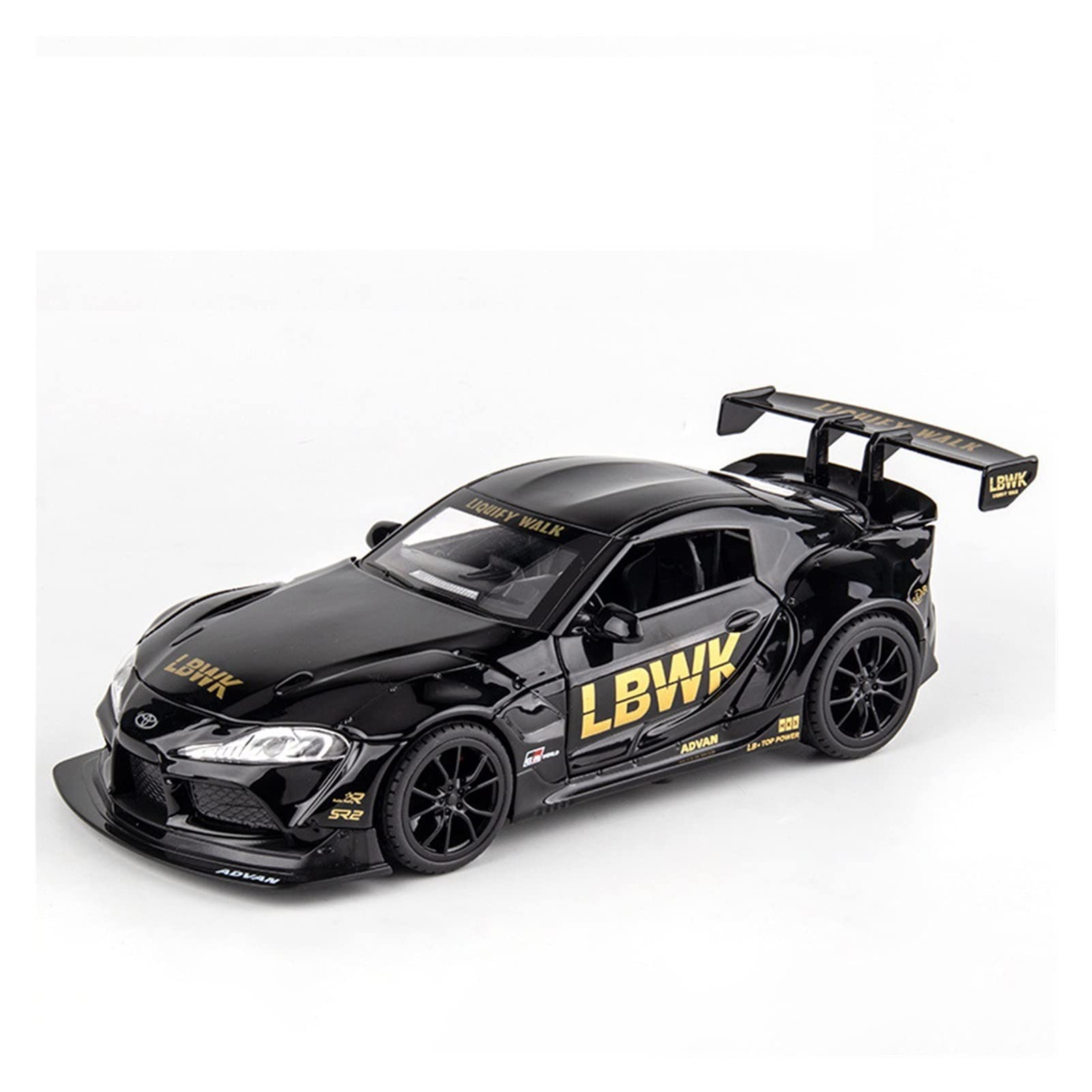 BOERNISEN 1:22 Scale Toyota Supra GR LBWK Racing Car Toy - Alloy Diecast Model with Sound & Light - Collectible Toy Vehicle for Kids & Adults (Color: A) - Perfect for Gifts, Display & Play