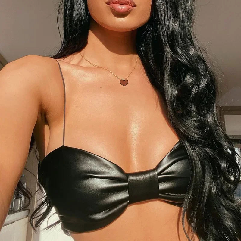 Sexy Black Bralette Crop Top - Backless Rave Tank Top for Women | Festival Outfit, Club Wear & Baddie Fashion | Perfect for Concerts, Nightlife & Summer Outfits (C70 AG10)
