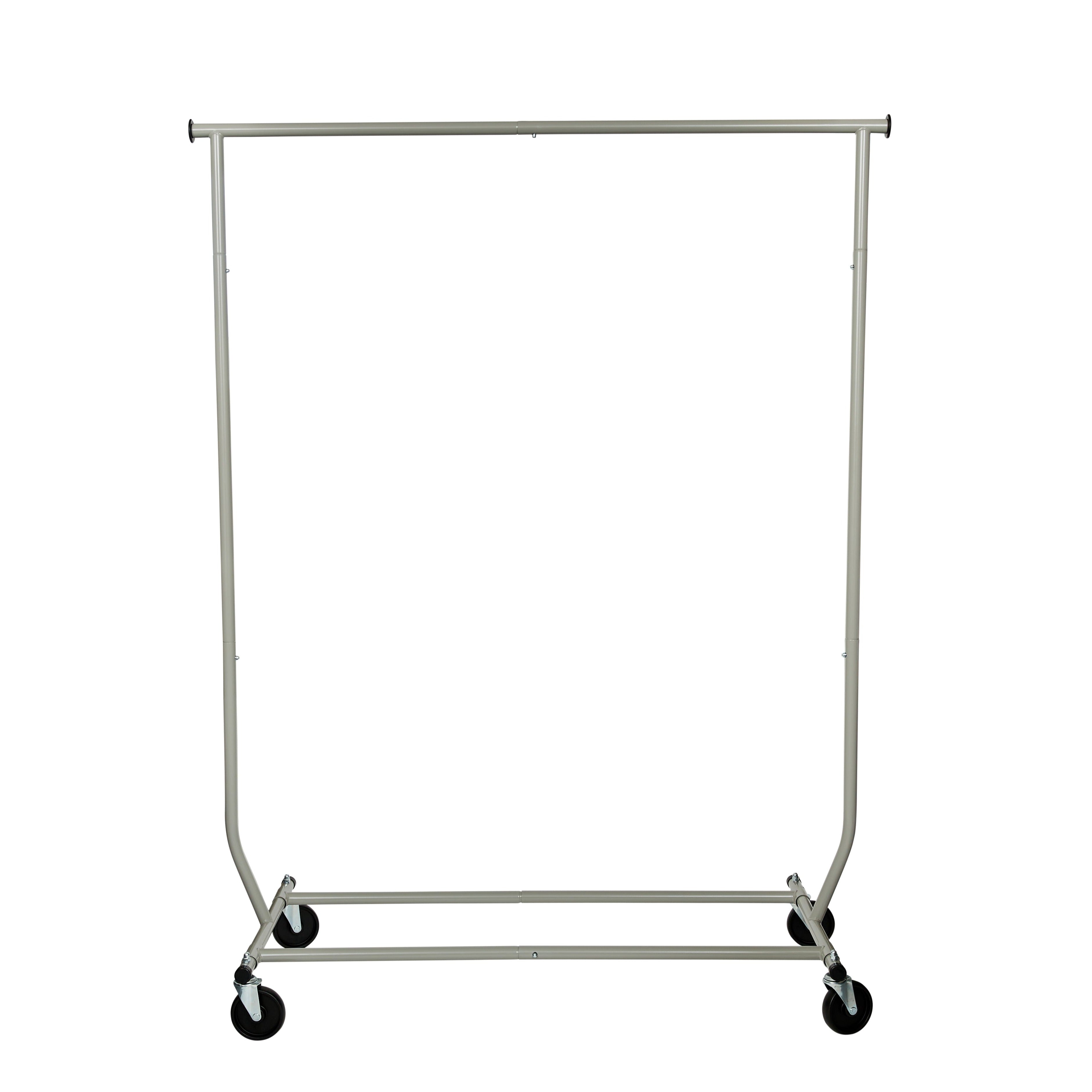 Heavy Duty Garment Rack with Wheels - Commercial Clothing Rack for Retail Stores, Boutiques & Home Organization - Sturdy Rolling Garment Rack for Clothes, Dresses & Coats