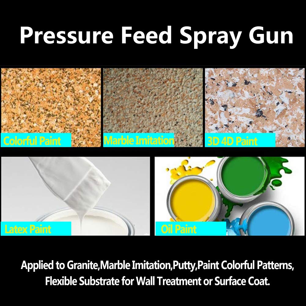 Ouya Pneumatic Pressure Feed Paint Sprayer - Air Spray Gun for Wall Painting, Prime Coat, and DIY Projects with 3.5mm Nozzle - Perfect for Home Renovation, Furniture Refinishing, and Auto Body Work