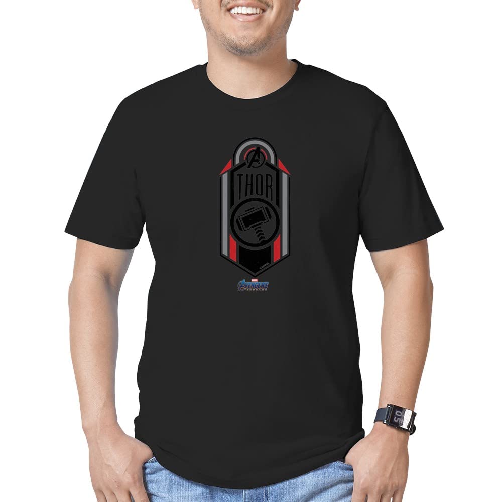 Thor Logo Men's Fitted T-Shirt - Superhero Graphic Tee for Marvel Fans | Casual Wear, Cosplay & Comic Con Outfits