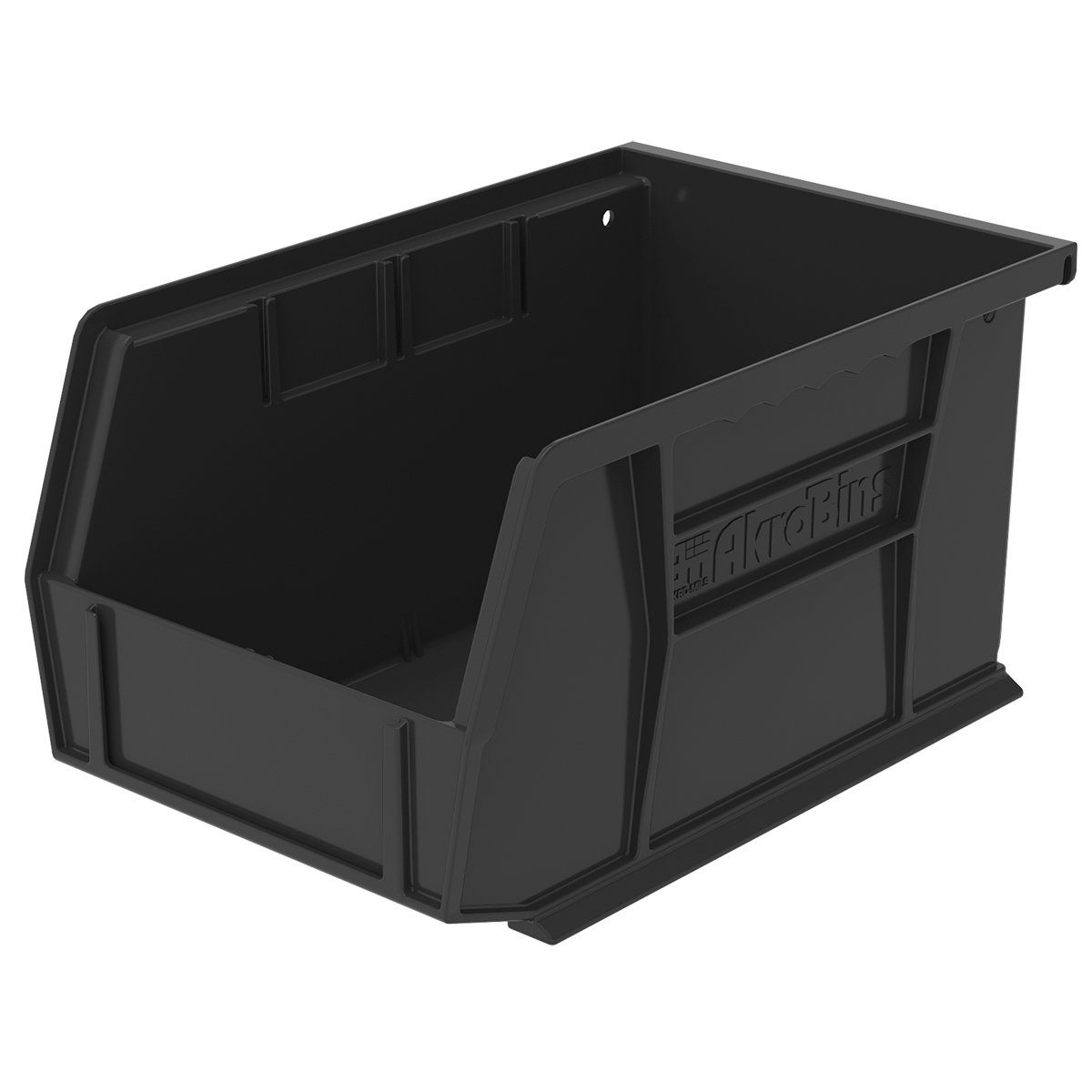 Akro-Mils 30237 AkroBins Plastic Storage Bins - 12-Pack Black Hanging Stackable Containers (9