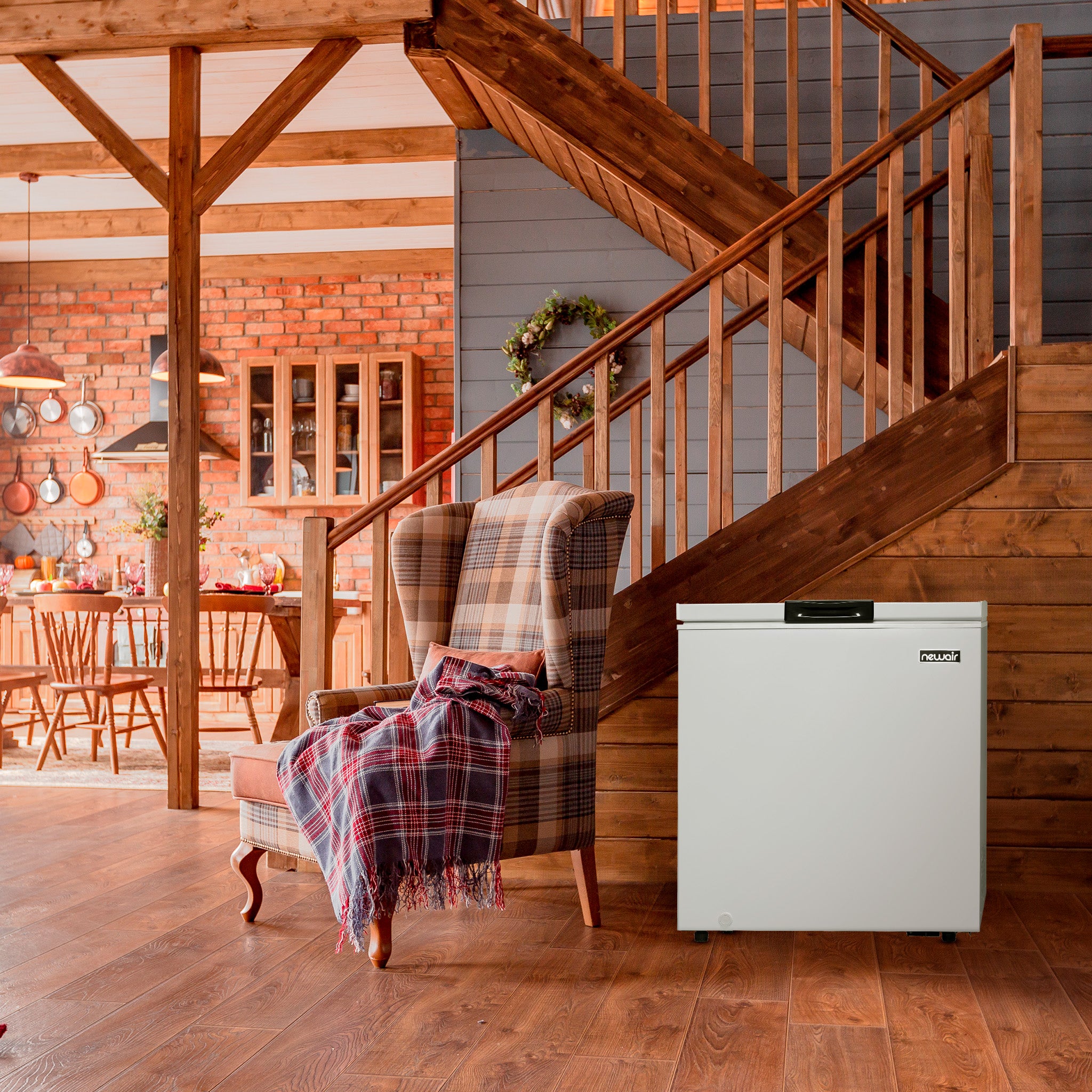 Newair® 5 Cu. Ft. Mini Deep Chest Freezer - Compact & Energy Efficient, Cool Gray - Perfect for Home, Garage, Basement, or Small Business Storage