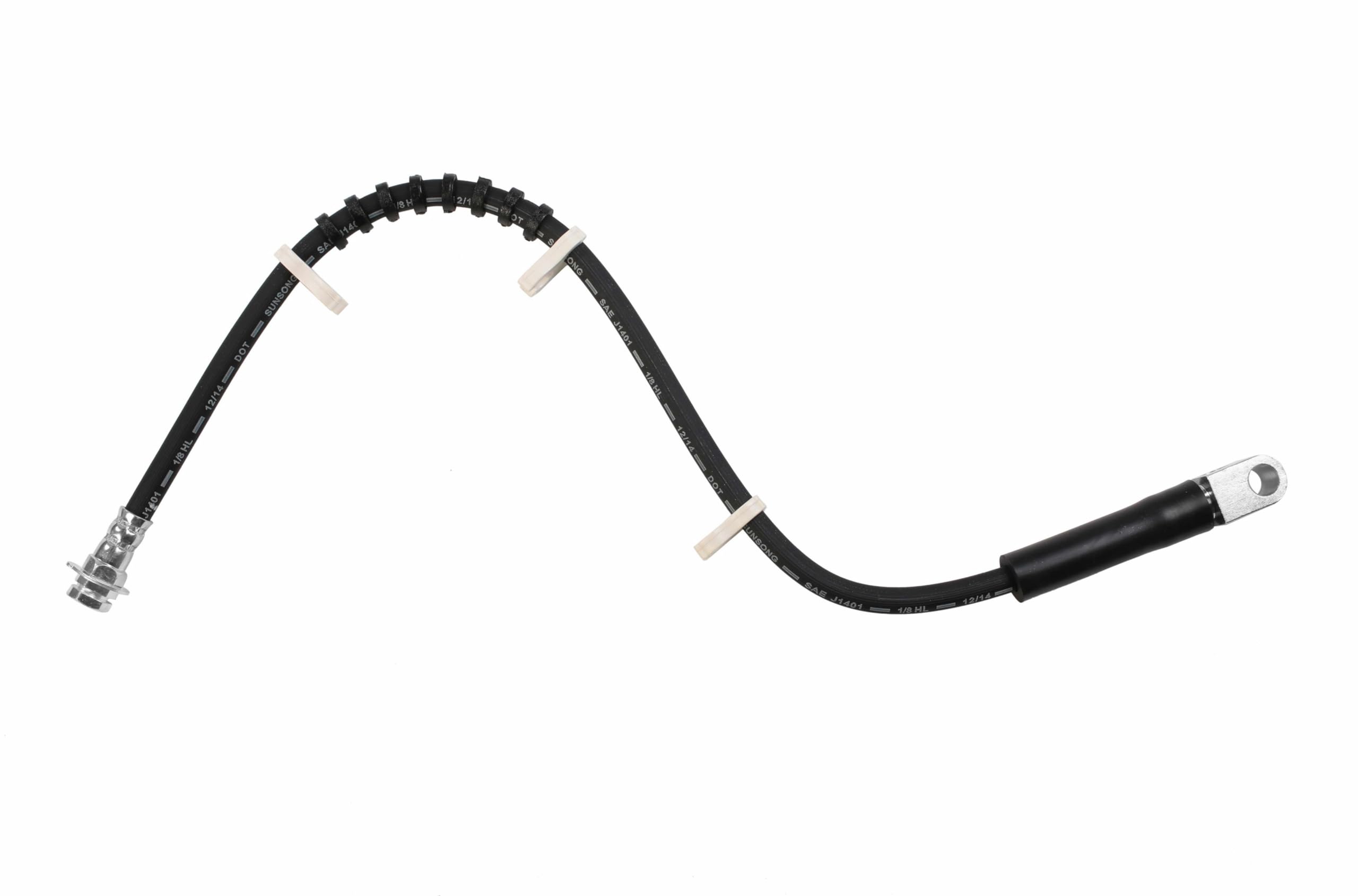 Sunsong 2201253 Brake Hydraulic Hose Replacement - High Performance Brake Line for Cars, Trucks & SUVs - Durable DOT Approved Rubber Hose for Smooth Braking - Ideal for Off-Roading, Towing & Daily Commuting