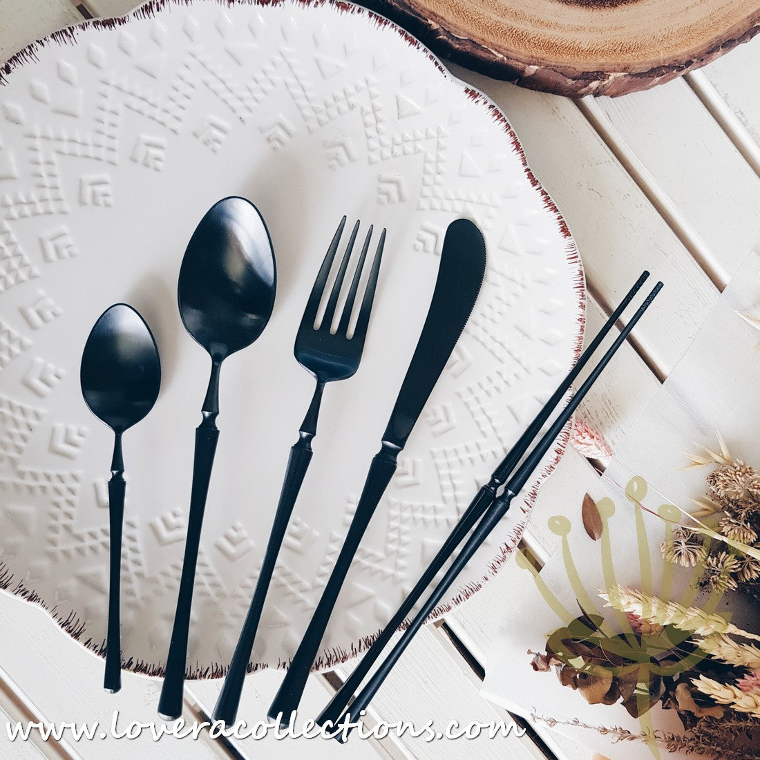 Parisienne Matt Black Stainless Steel SS304 Cutlery Set - 18-Piece Premium Flatware Collection for Dining, Wedding & Kitchen | Dishwasher Safe & Rust-Resistant | Elegant Tableware for Restaurants & Home Entertaining