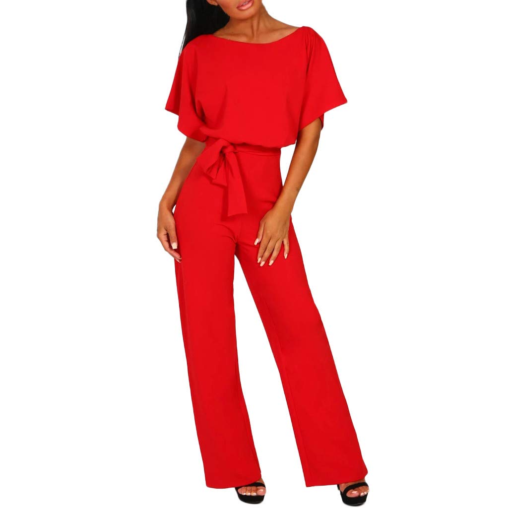 Women's Clubwear Jumpsuit with Belt - Sexy Sleeveless Playsuit & Harem Shorts for Night Out, Party, and Clubbing | Plus Size Options Available