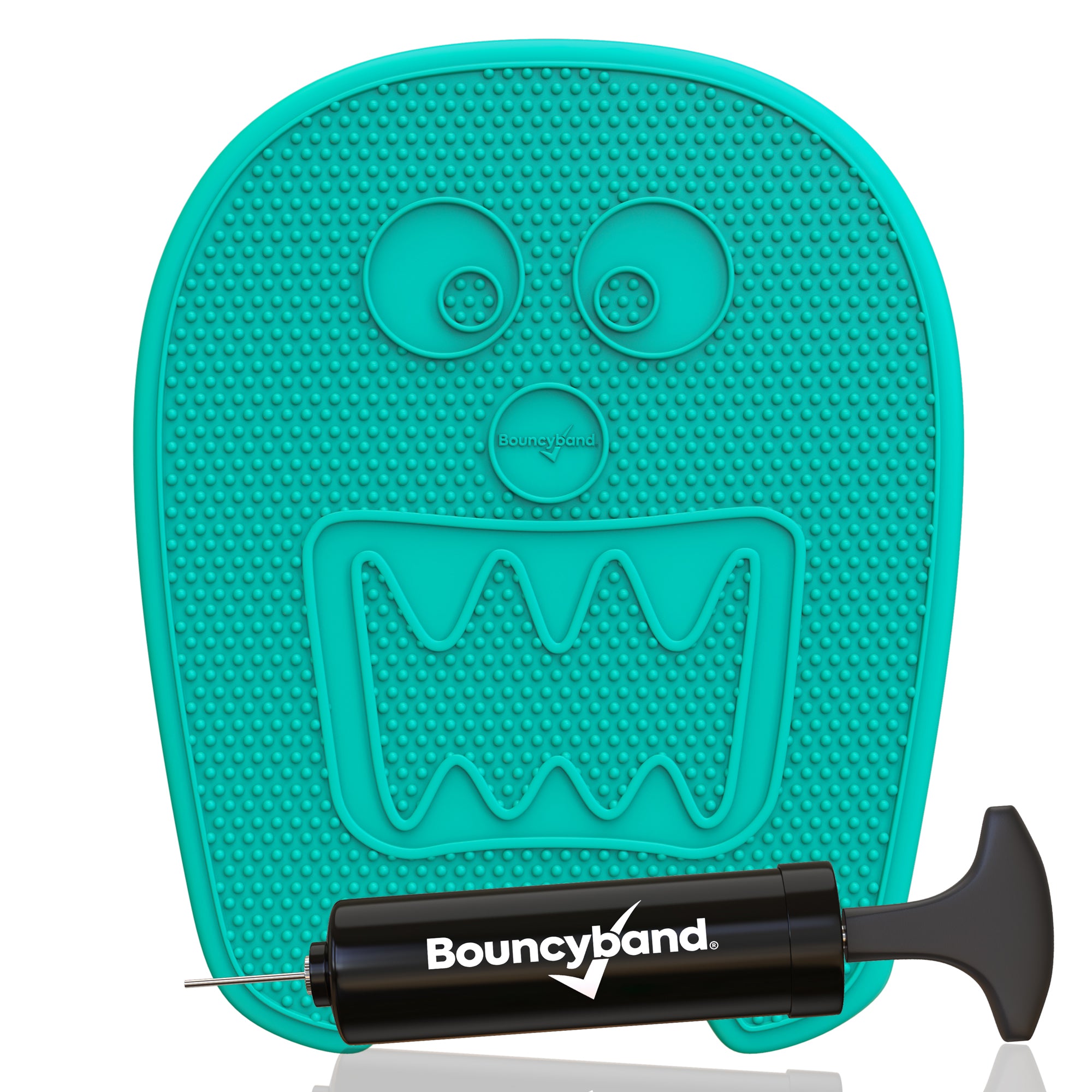 Bouncyband Wiggle Seat Sensory Cushion for Kids - Mint Monster Design | Improves Focus & Calms Fidgeting | Perfect for Classroom, Home & ADHD Therapy Use