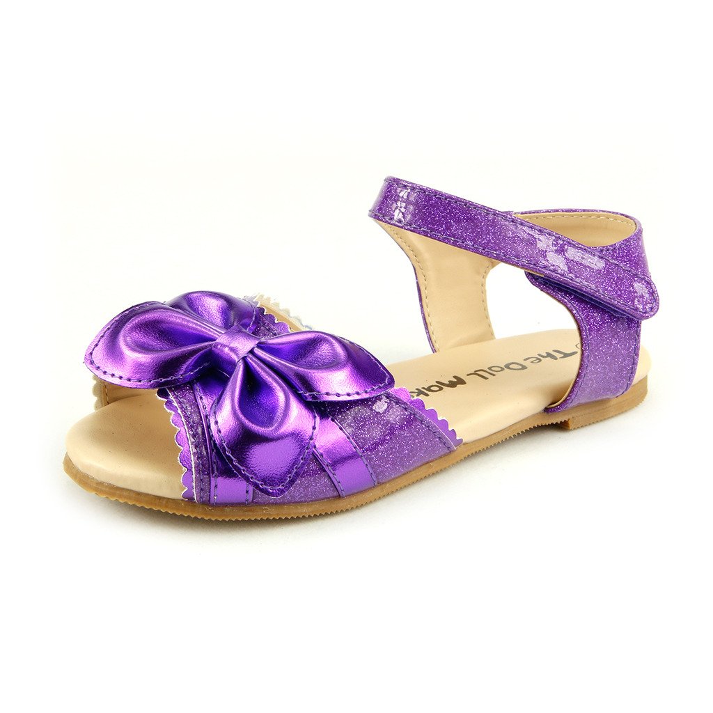 The Doll Maker Women's Metallic Pink Open Toe Sandals - Comfortable Summer Beach Wedding Party Shoes