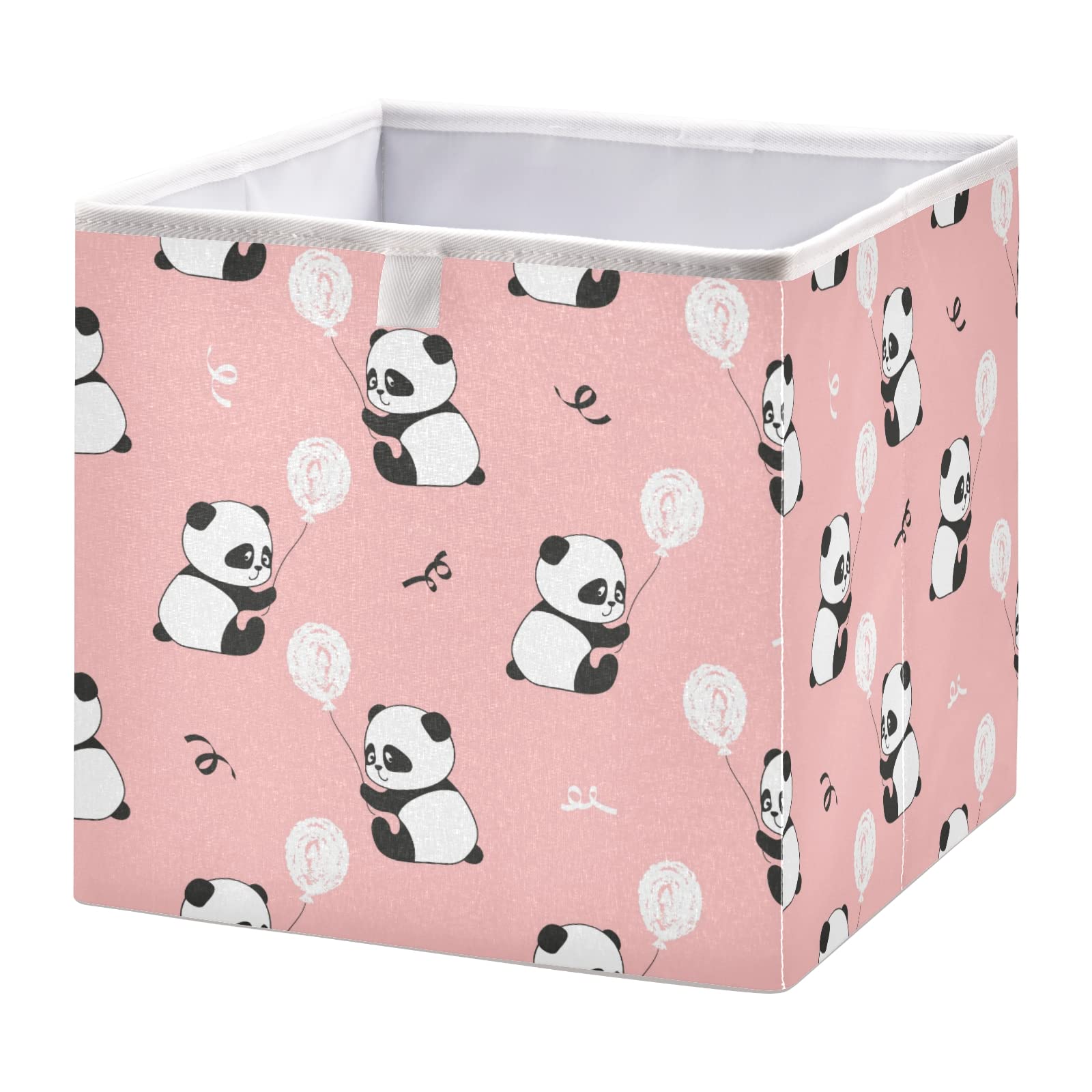 Cute Panda Storage Basket - Collapsible Rectangular Bin for Toys, Towels & Organizing | Perfect for Living Room, Office & Nursery Storage