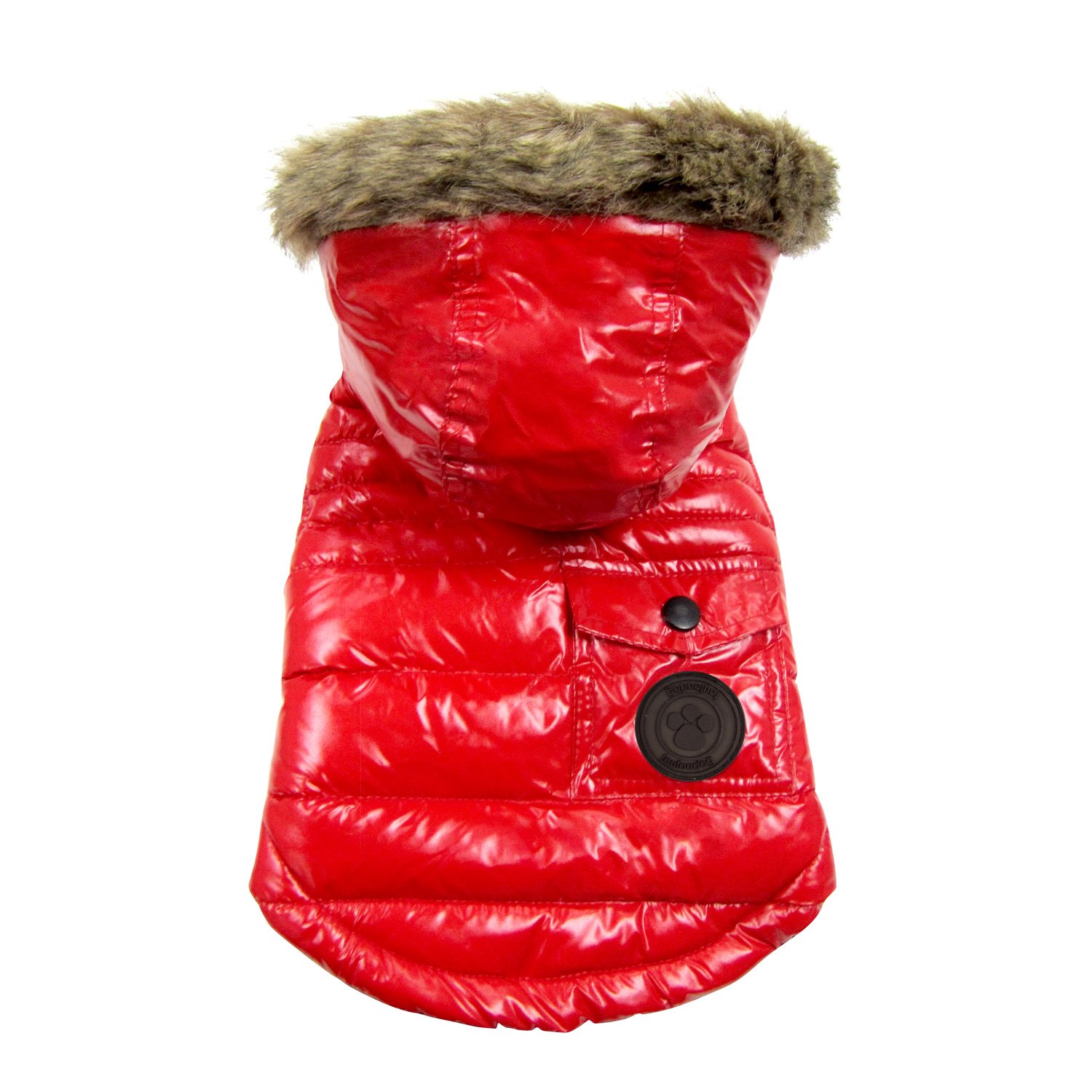 FouFou Dog Fleece Coat for Small Dogs - Warm Red Winter Jacket for Puppies | Perfect for Cold Weather Walks and Outdoor Adventures