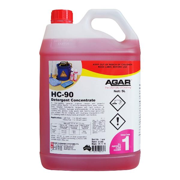 Agar HC 90 Low Foaming Mopping Detergent - Professional Floor Cleaner for Hardwood, Tile & Vinyl - Ideal for Homes, Offices & Commercial Spaces