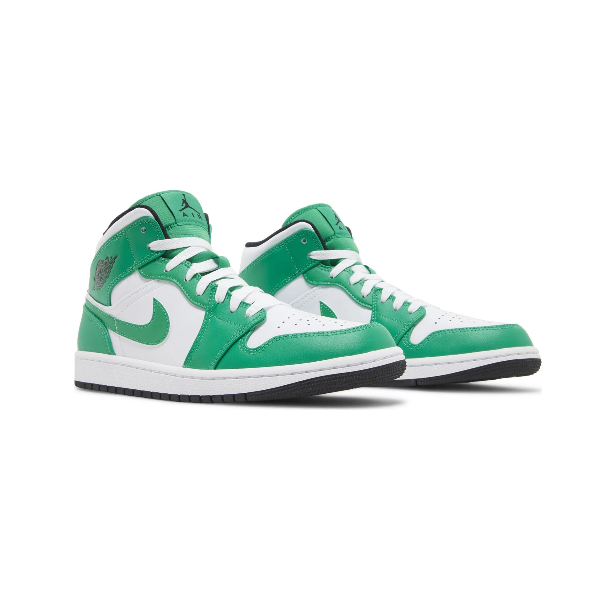 Air Jordan 1 Mid 'Lucky Green' Basketball Shoes 2023 - Men's Retro Sneakers for Casual Wear & Street Style Fashion