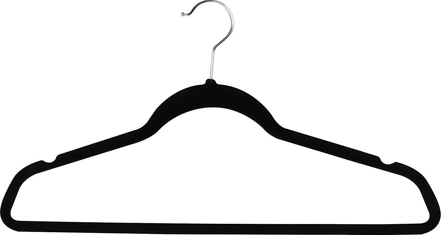 Utopia Home 30-Pack Velvet Hangers - Non-Slip Black Clothes Hangers with 360° Rotating Hooks - Heavy Duty Coat & Pants Hangers for Wardrobe Organization - Perfect for Closet, Laundry Room & Travel