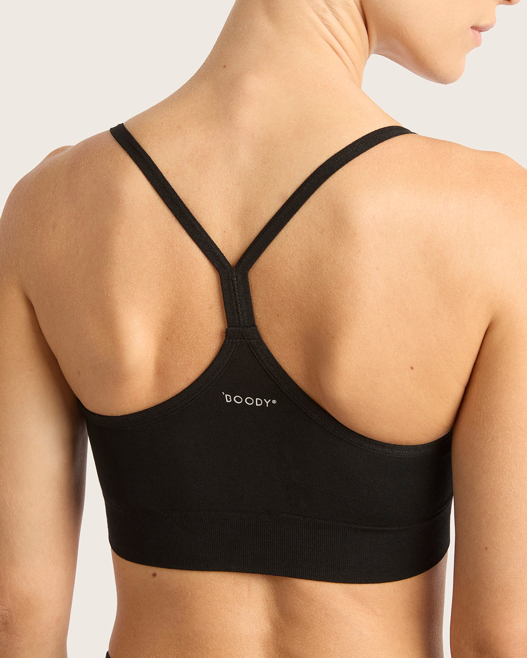 LYOLYTE Racerback Bralette for Women - Seamless Sports Bra, Comfortable Yoga Bralette, Breathable Workout Top - Black - Perfect for Gym, Running, Yoga & Lounge Wear