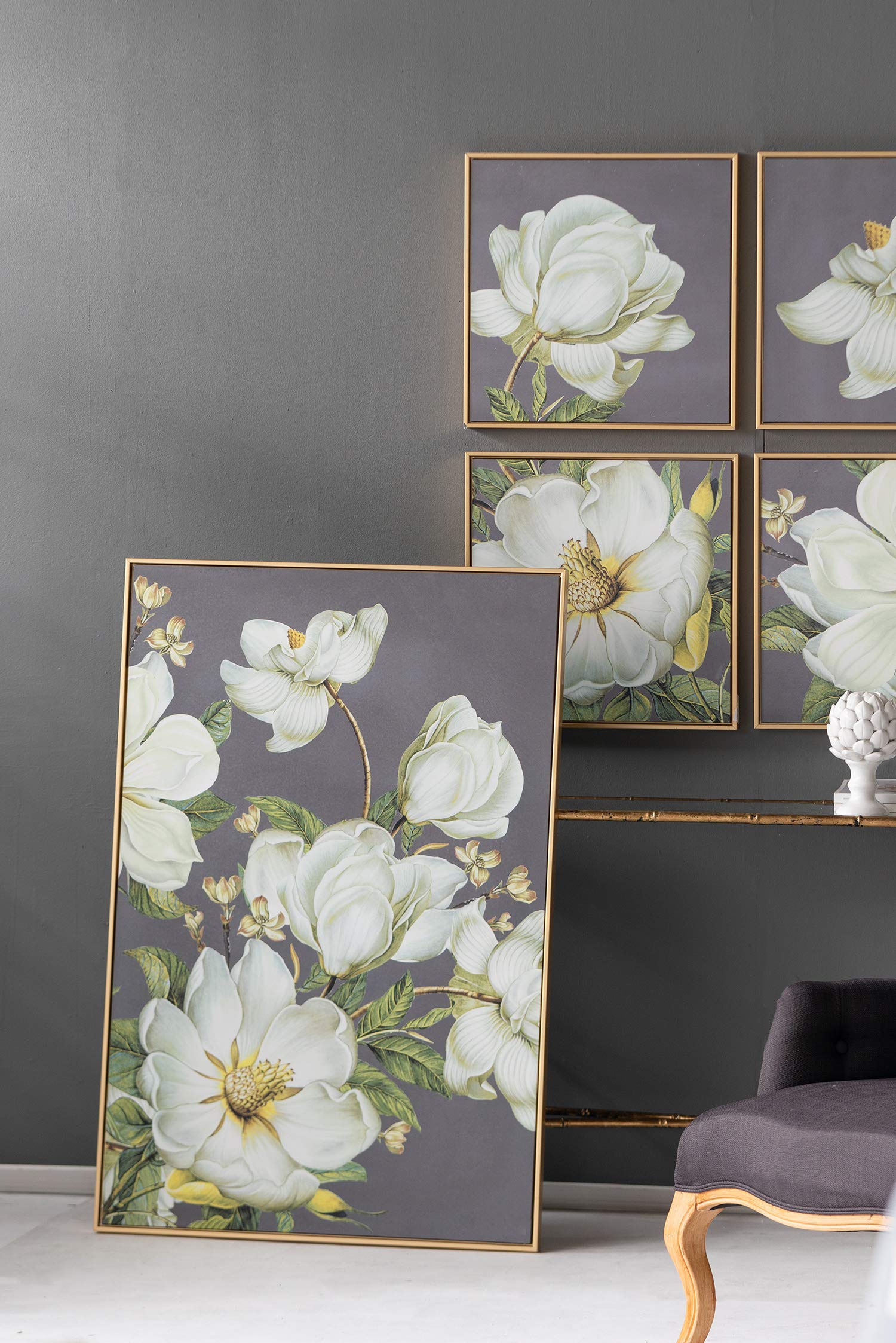 A&B Home Floral Canvas Wall Art - 31.5x47 Inch Modern Botanical Wall Decor for Living Room, Bedroom & Office - Perfect for Home Decoration & Interior Design