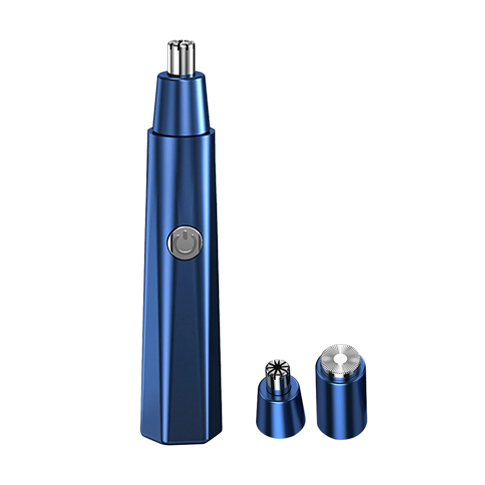 **Painless Ear & Nose Hair Trimmer for Men & Women - Waterproof USB Rechargeable Facial Hair Clipper with Stainless Steel Blades, Wet/Dry Use - Perfect for Travel, Gym & Home Grooming (Blue)**