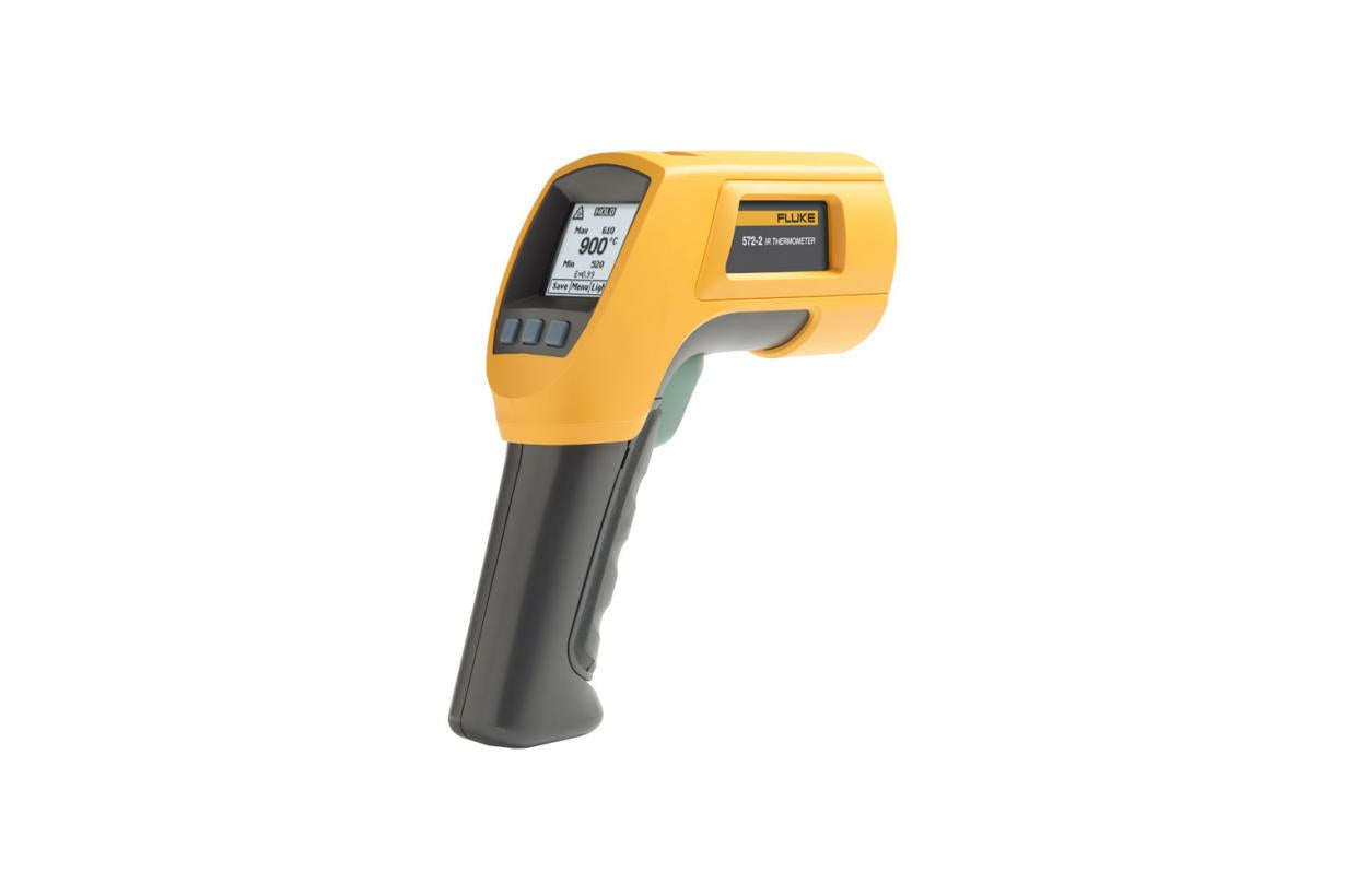 Fluke 572-2 Dual Laser Infrared Thermometer with High Accuracy - Industrial & HVAC Temperature Gun for Cooking, Automotive, and Electrical Use (Model: 4328074)
