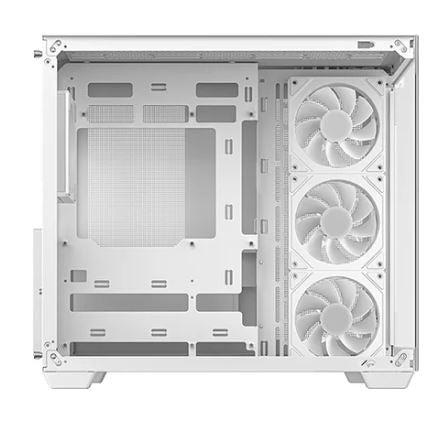Deepcool CG530 Mid Tower ATX Gaming PC Case - 4x ARGB Fans, Tempered Glass, White - Perfect for Gaming Rigs & Custom PC Builds