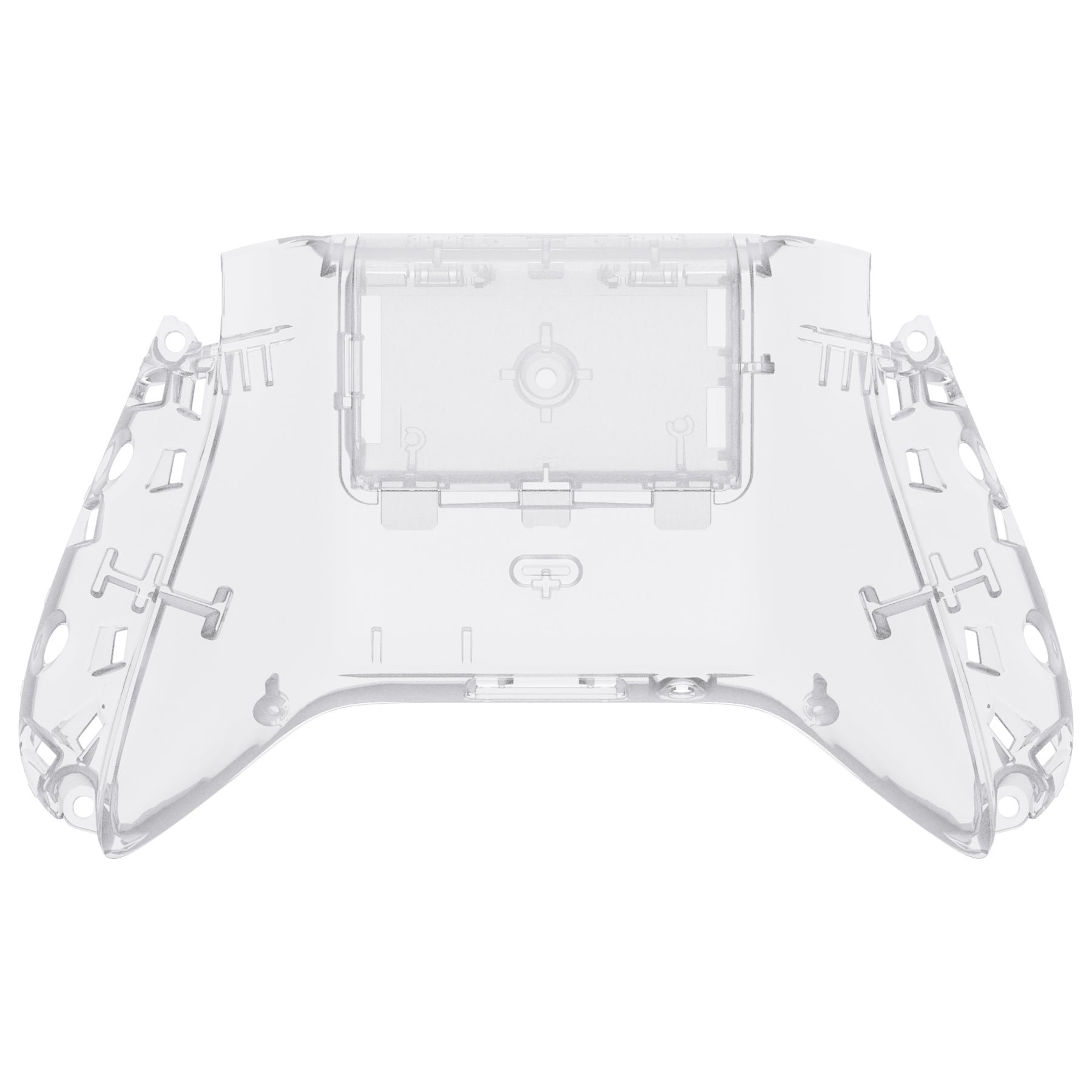 eXtremeRate Clear Custom Bottom Shell with Battery Cover for Xbox Series S/X Controller - DIY Replacement Backplate Cover for Xbox Core Controller Model 1914 - Perfect for Gaming Enthusiasts & Custom Mods - Controller & Side Rails Not Included - BX3M501