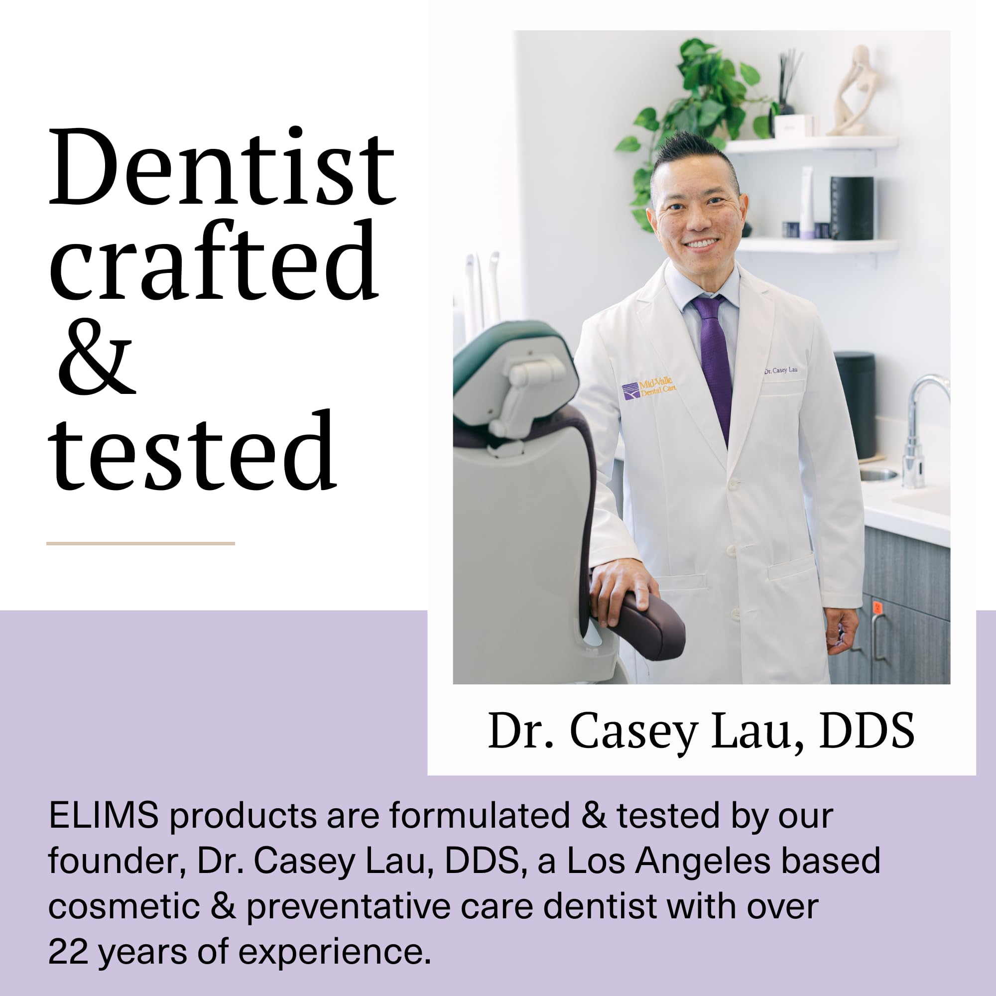 Elims Nano Hydroxyapatite Toothpaste - Fluoride-Free Remineralizing & Whitening Toothpaste for Sensitive Teeth, Xylitol Enriched, SLS-Free, Lavender Vanilla Mint Flavor for Adults & Kids (4oz) - Gentle Daily Care for Stronger, Brighter Teeth at Home or Travel
