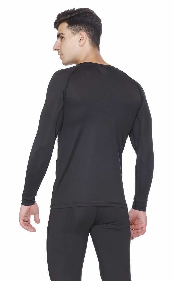 Fino Compression Long Sleeve Cricket T-Shirt for Men - Moisture Wicking Performance Shirt for Sports & Training