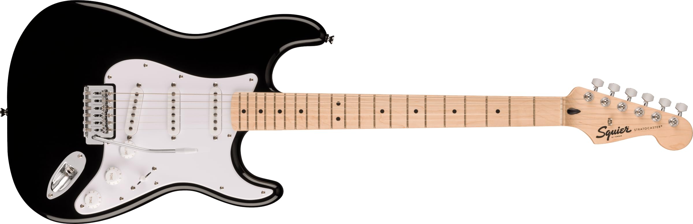 Squier 6 String Solid-Body Electric Guitar for Beginners - Right Handed, Black (Model 0373152506) | Perfect for Rock, Blues & Home Practice