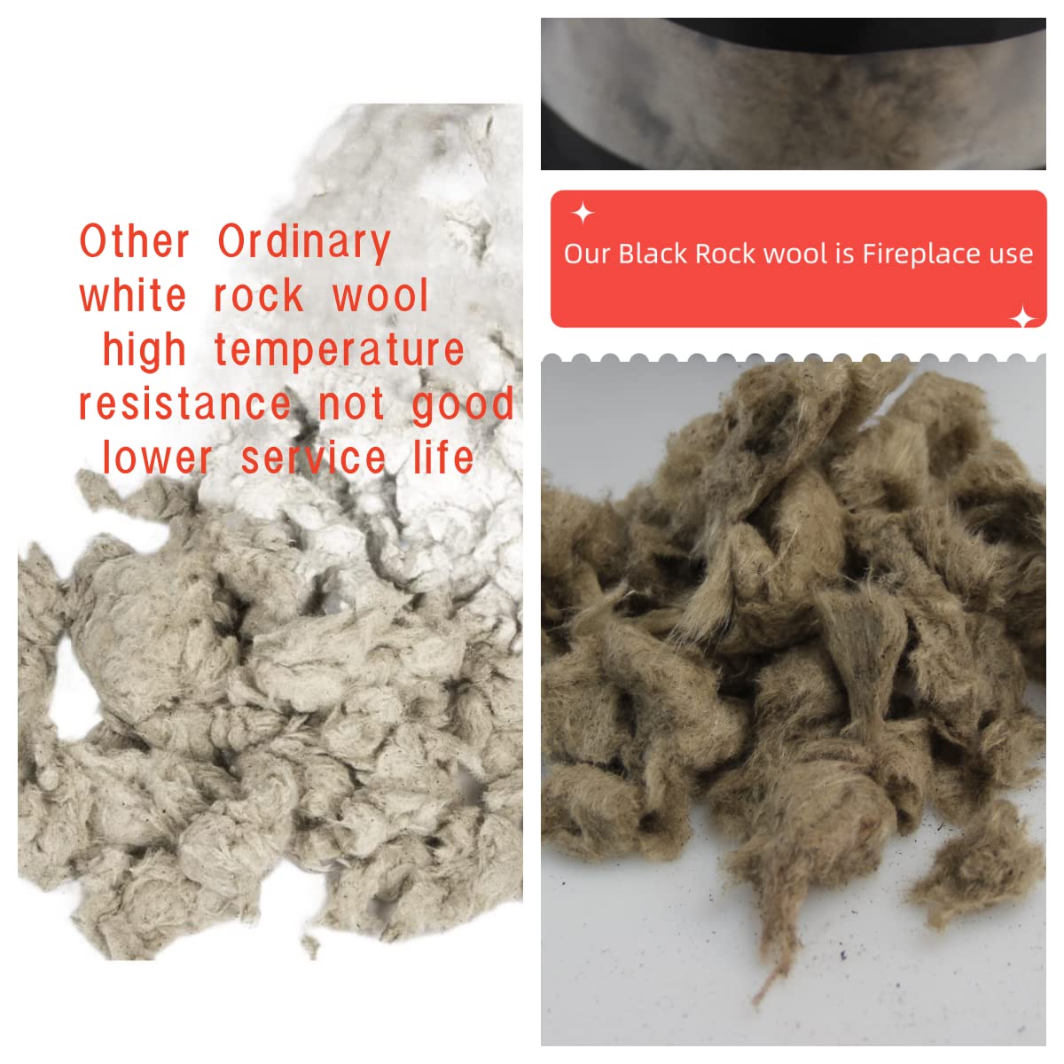 High Temp Glowing Embers 7oz Bag for Gas Fireplace - Realistic Flame Effect