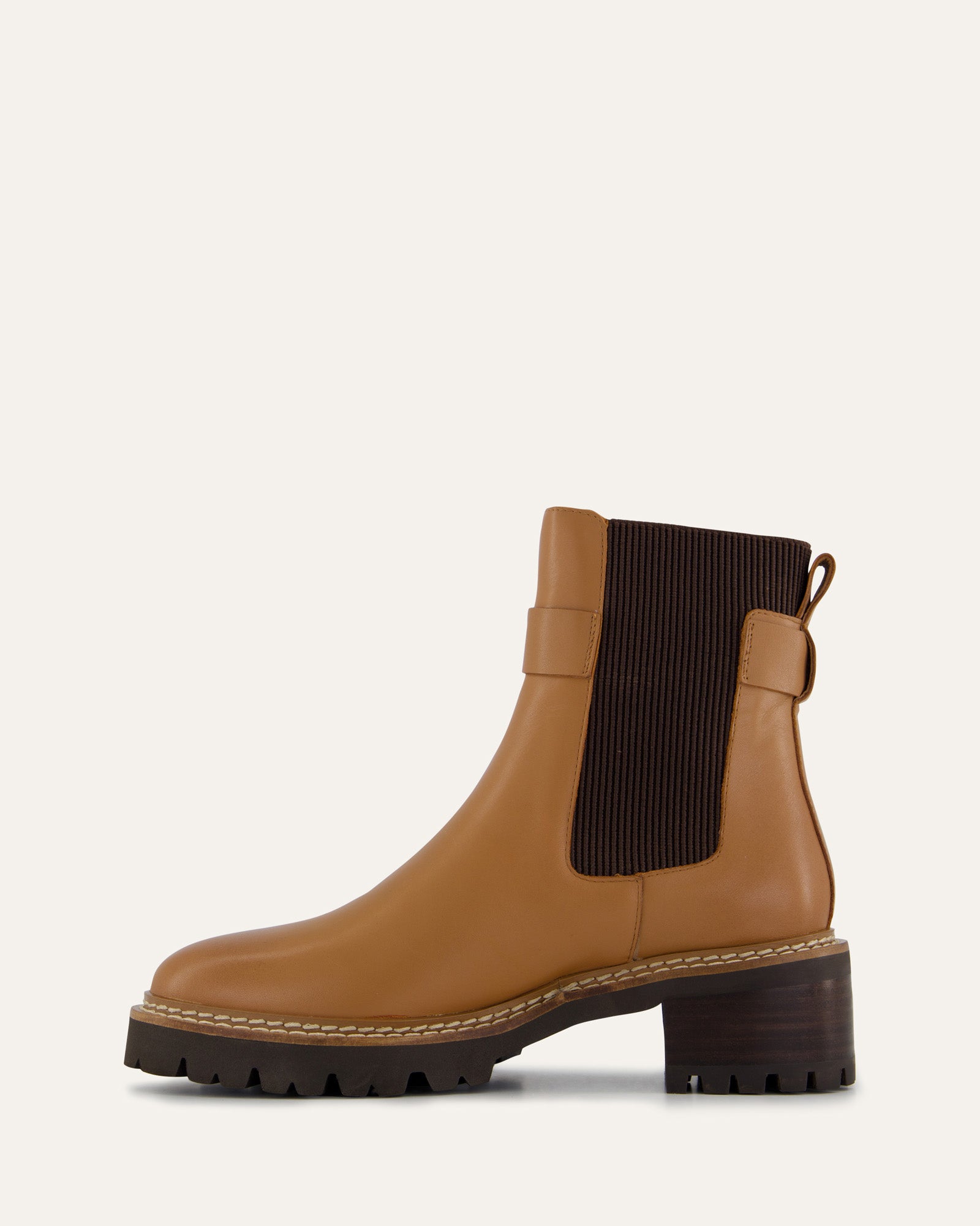 KIKO Women's Flat Ankle Boots - Genuine Leather True Tan - Comfortable & Stylish for Casual Wear, Office & Fall Outfits