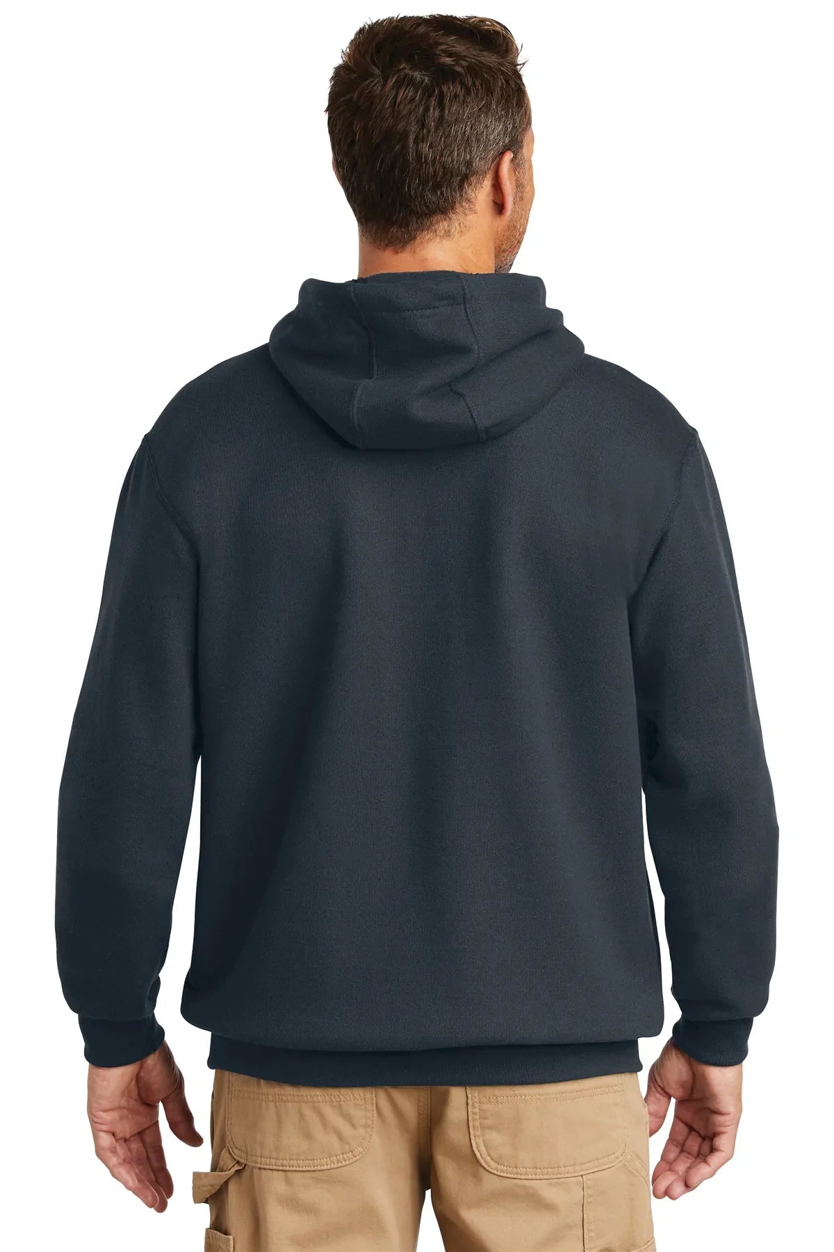 Carhartt Tall Hooded Sweatshirt for Men - Heavyweight Fleece Pullover with Front Pocket (New Navy) - Durable Workwear for Construction, Outdoor & Casual Wear