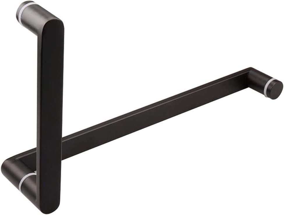 Stainless Steel Shower Door Handle - Dual Sided Glass Door Pull Knob Bar Replacement for Bathroom & Shower (Black) - Perfect for Modern Bathroom Upgrades and Spa-Like Shower Experience