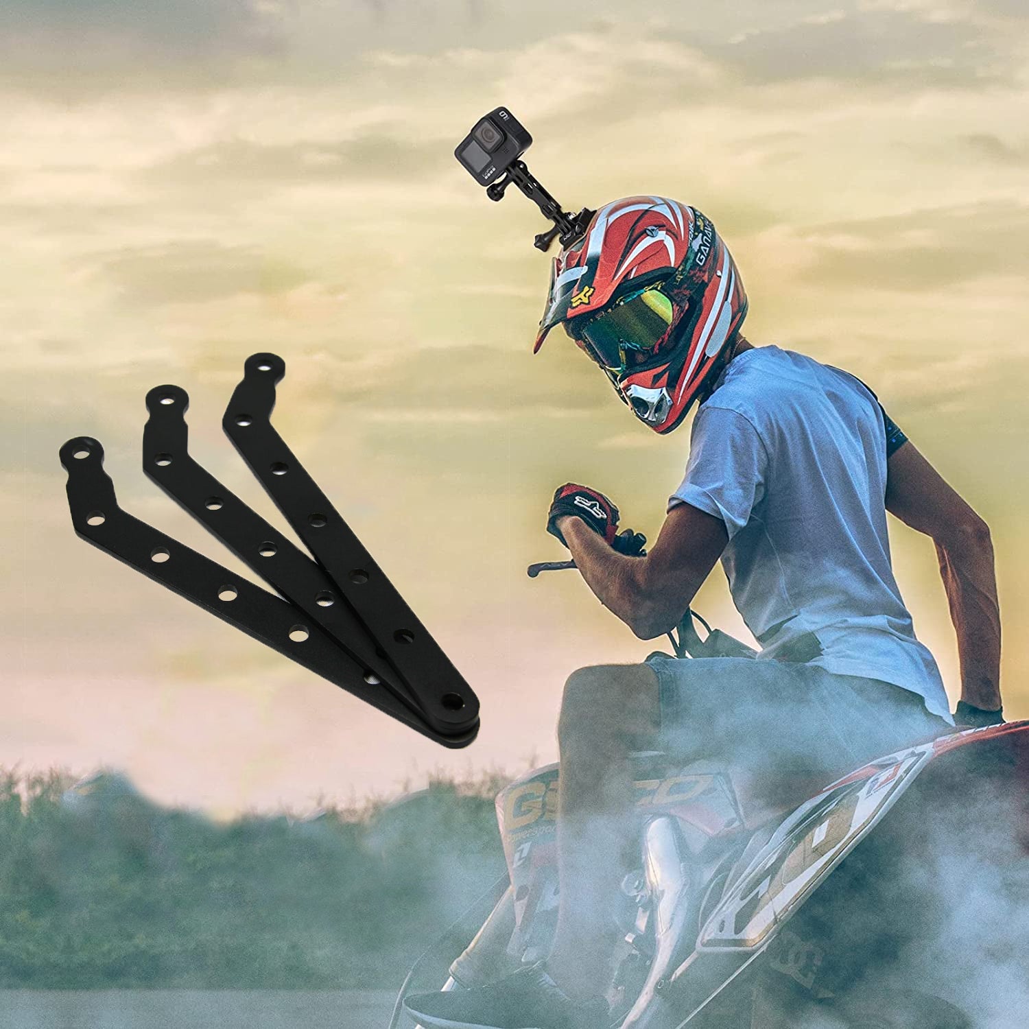 MaximalPower CNC Aluminum Selfie Stick for GoPro - Heavy Duty Tripod Mount with 3 Stainless Steel Screws - Perfect for Vlogging, Travel & Outdoor Adventures