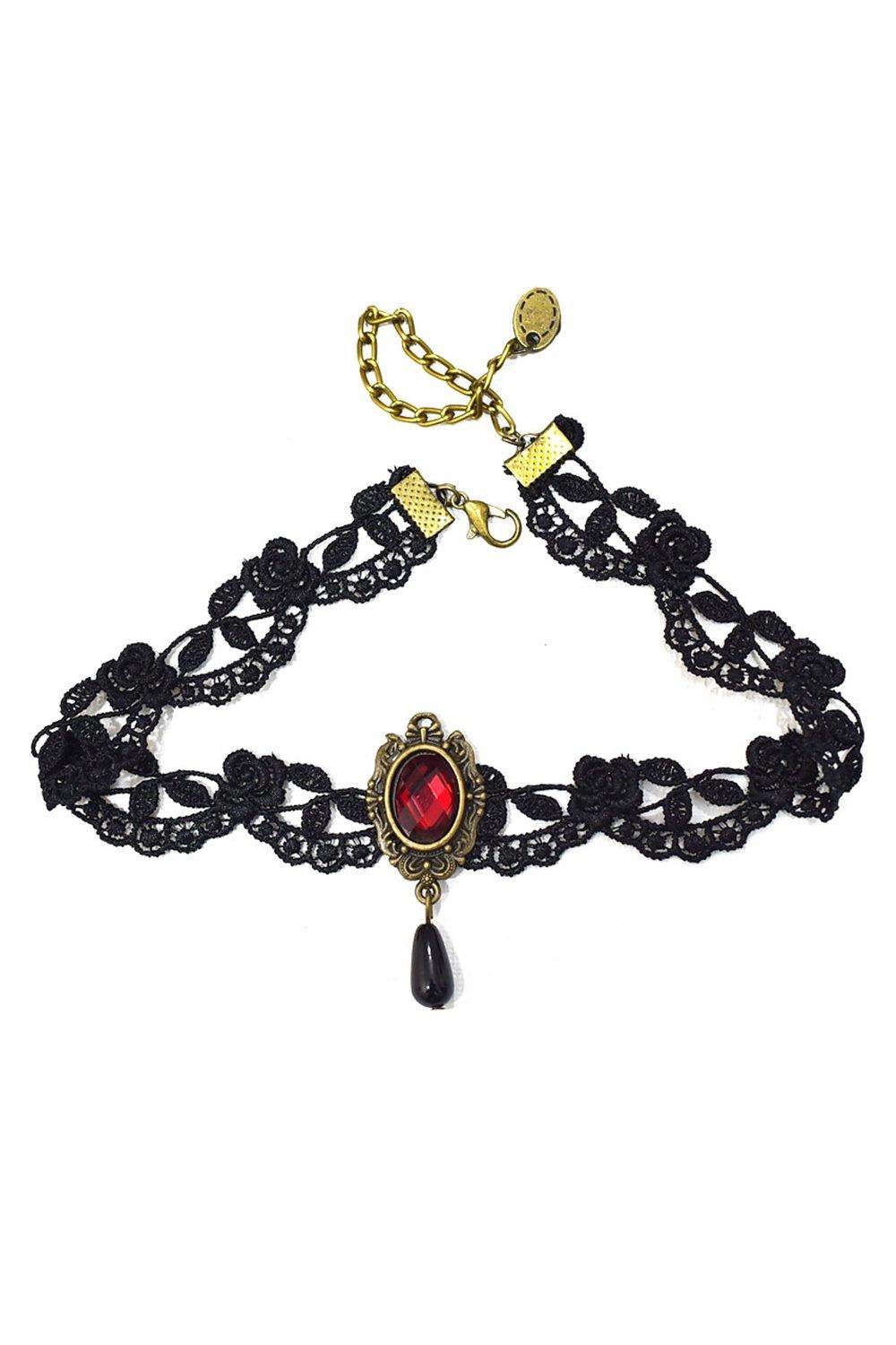 Elegant Crystal Lace & Alloy Necklace CX0047 - Perfect for Weddings, Parties & Special Occasions